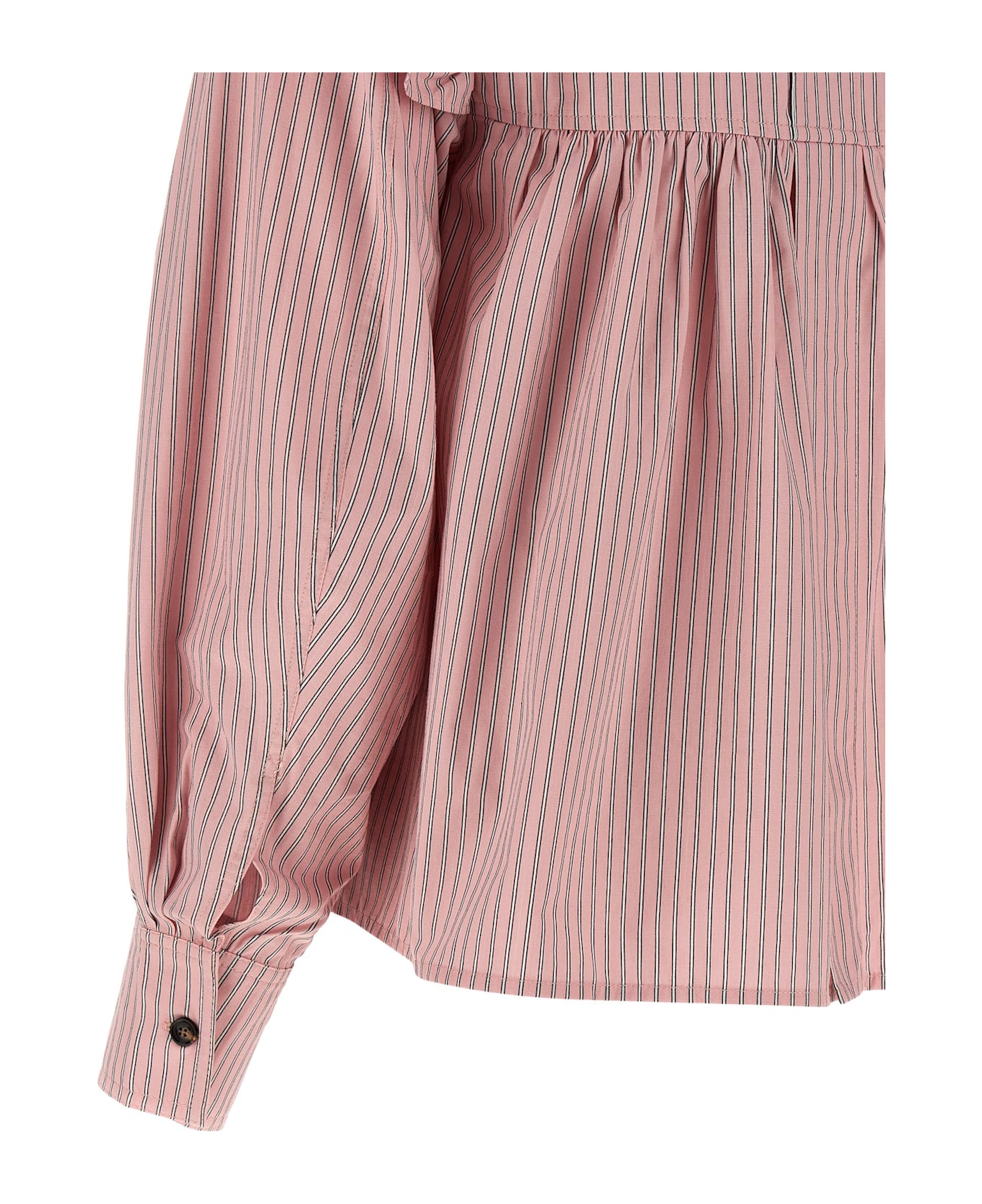 Ganni Striped Blouse - Pink