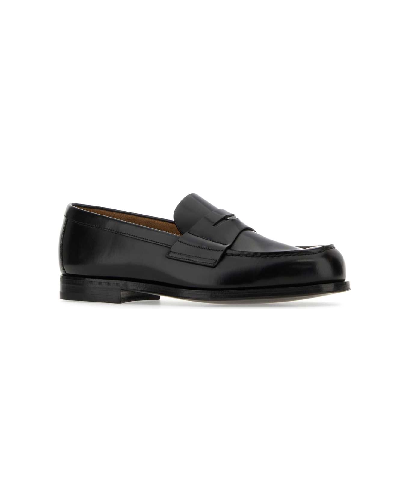 Prada Black Leather Loafers - F0002