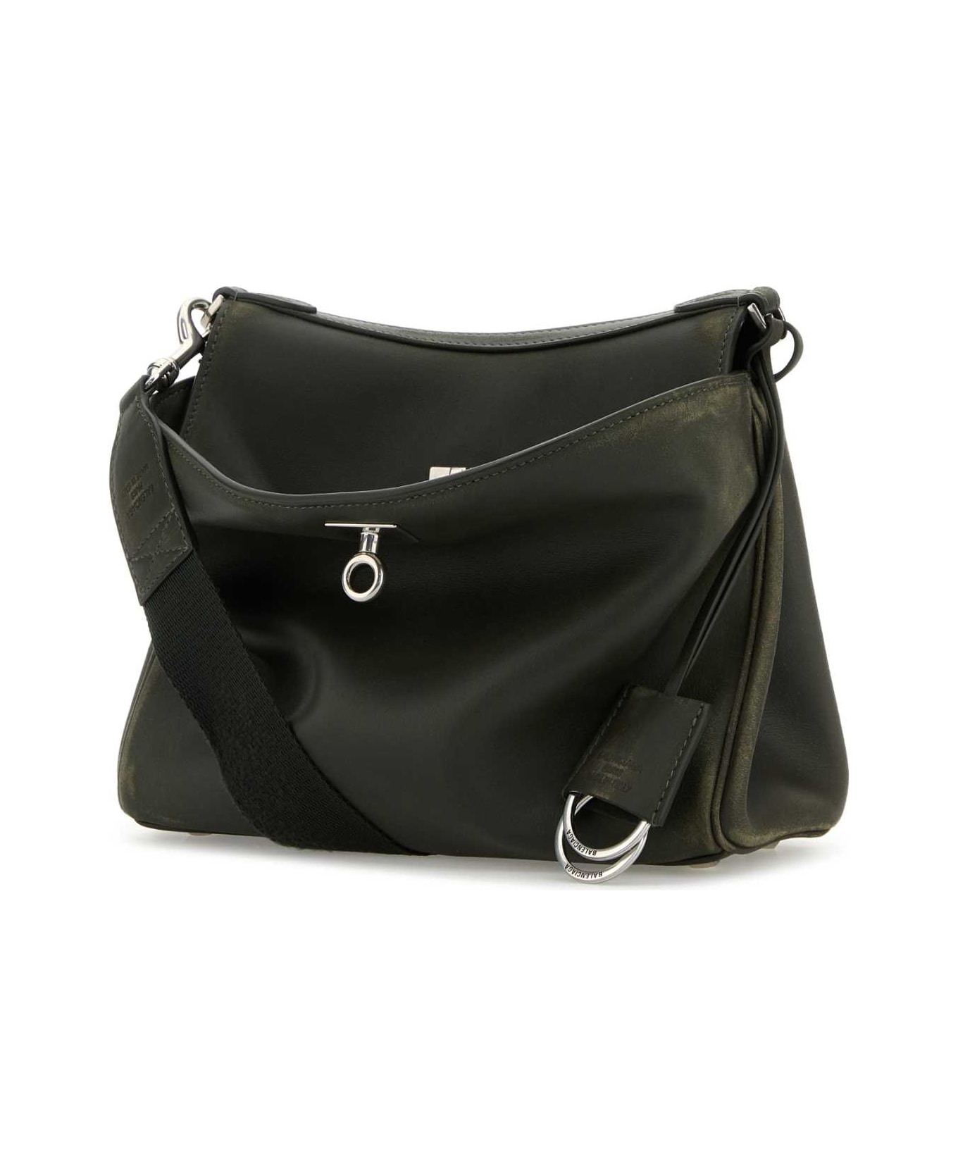 Balenciaga Dark Green Leather Small Rodeo Messenger Crossbody Bag - KHAKI
