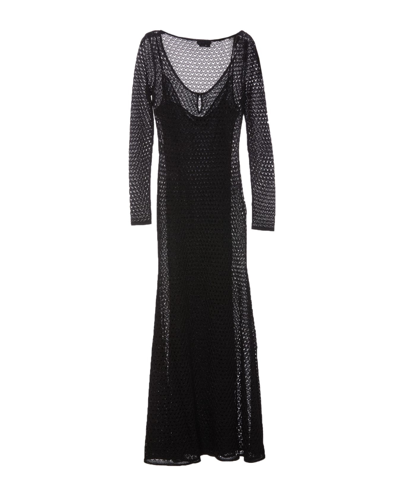 Tom Ford Openwork Lurex Maxi Dress - BLACK