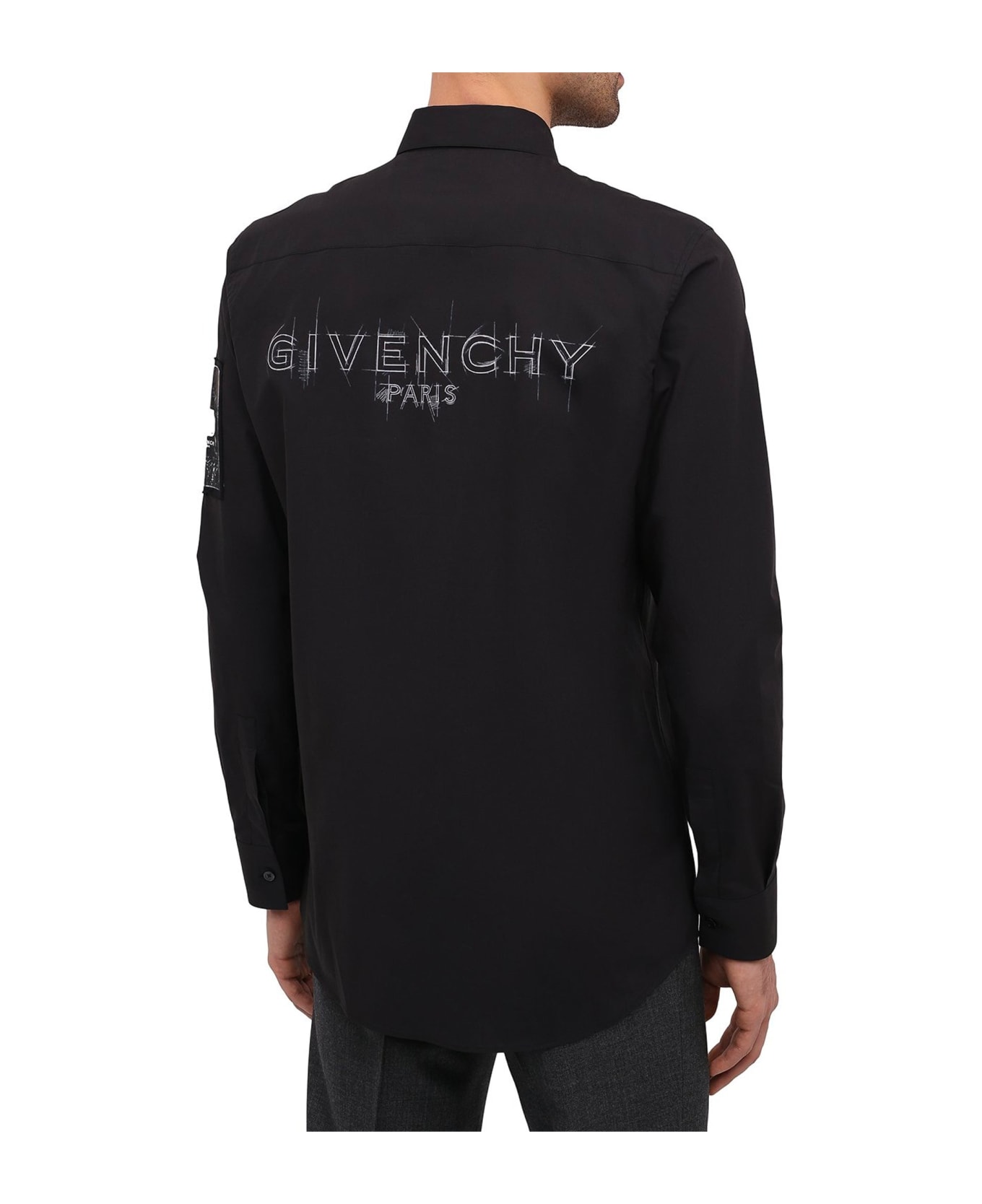 Givenchy Patch Logo Shirt - Black