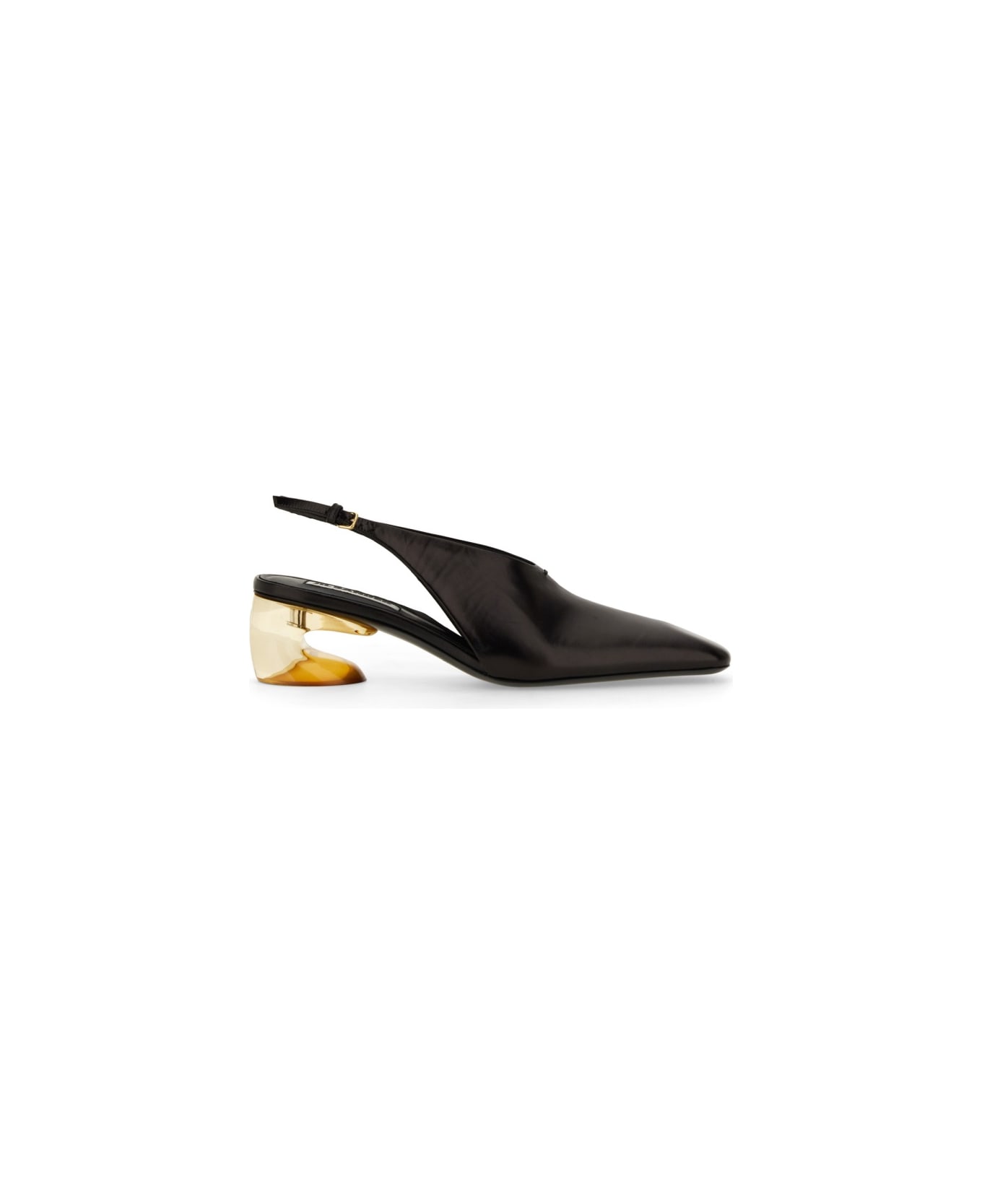 Jil Sander Pumps With Contrasting Heels - BLACK サンダル