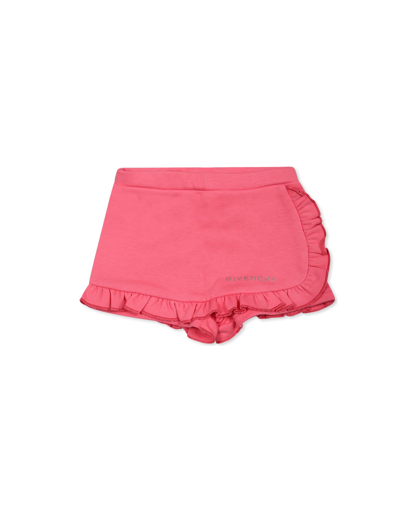 Givenchy Fuchsia Shorts For Baby Girl With Logo - Pink