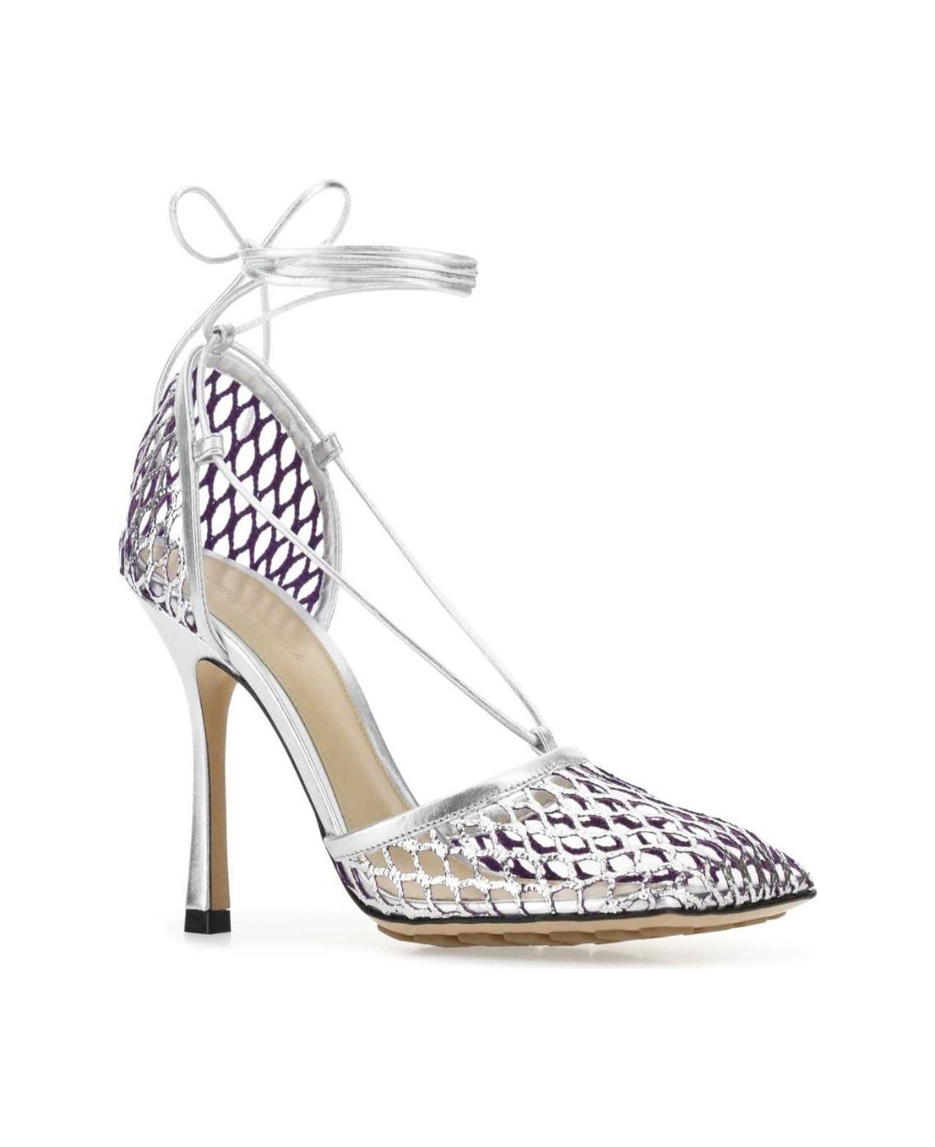 Bottega Veneta Stringati Sandals - Purple-silver ハイヒール
