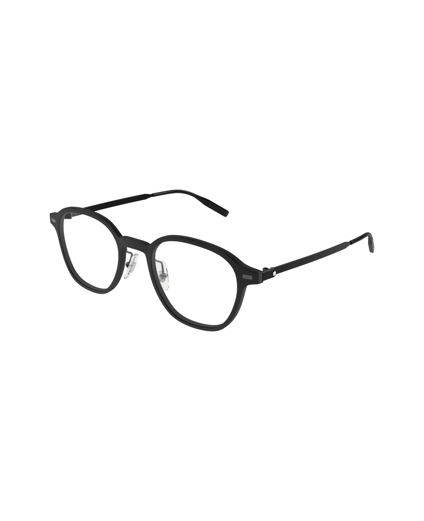 Montblanc Mb0427o Linea Snowcap 002 Black Metal Black Glasses - Nero
