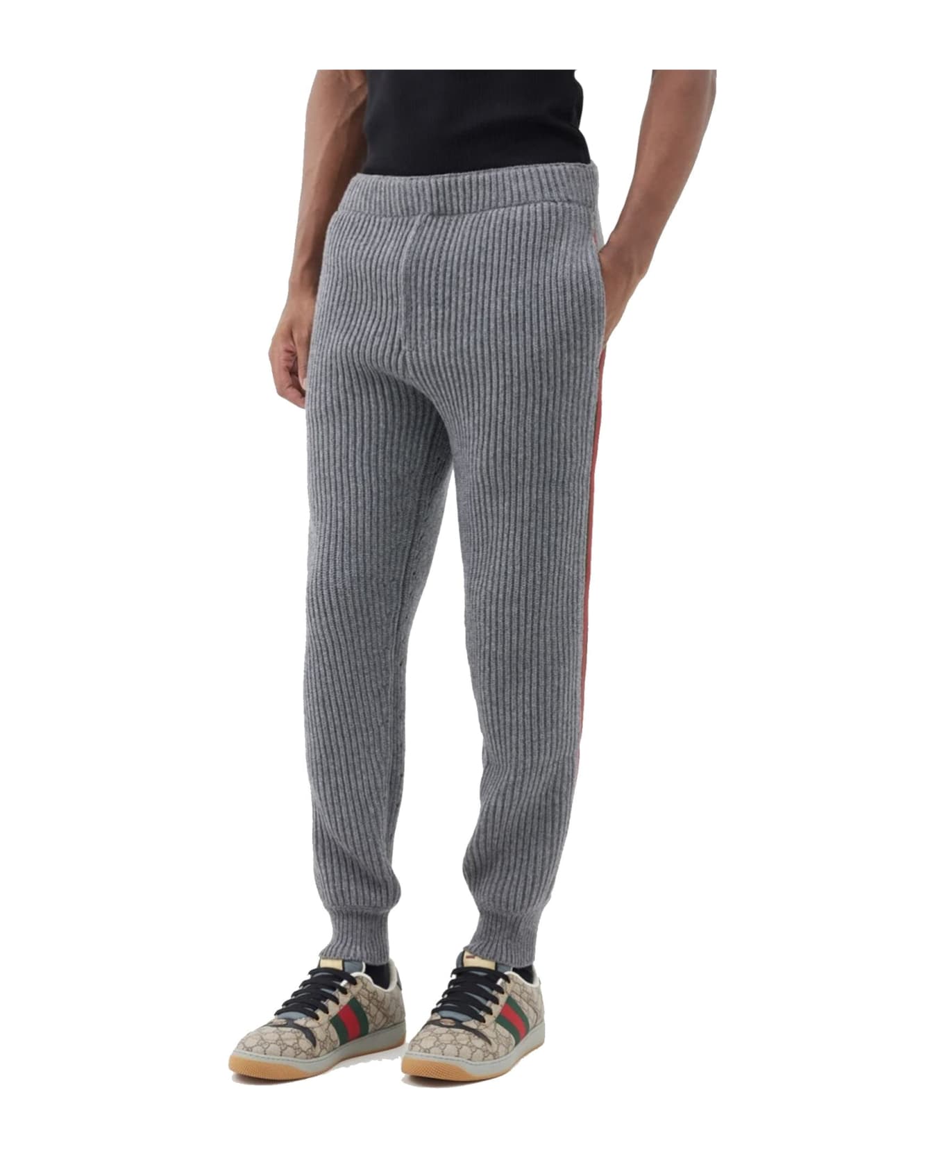 Gucci Wool Cashmere Pants - Gray スウェットパンツ
