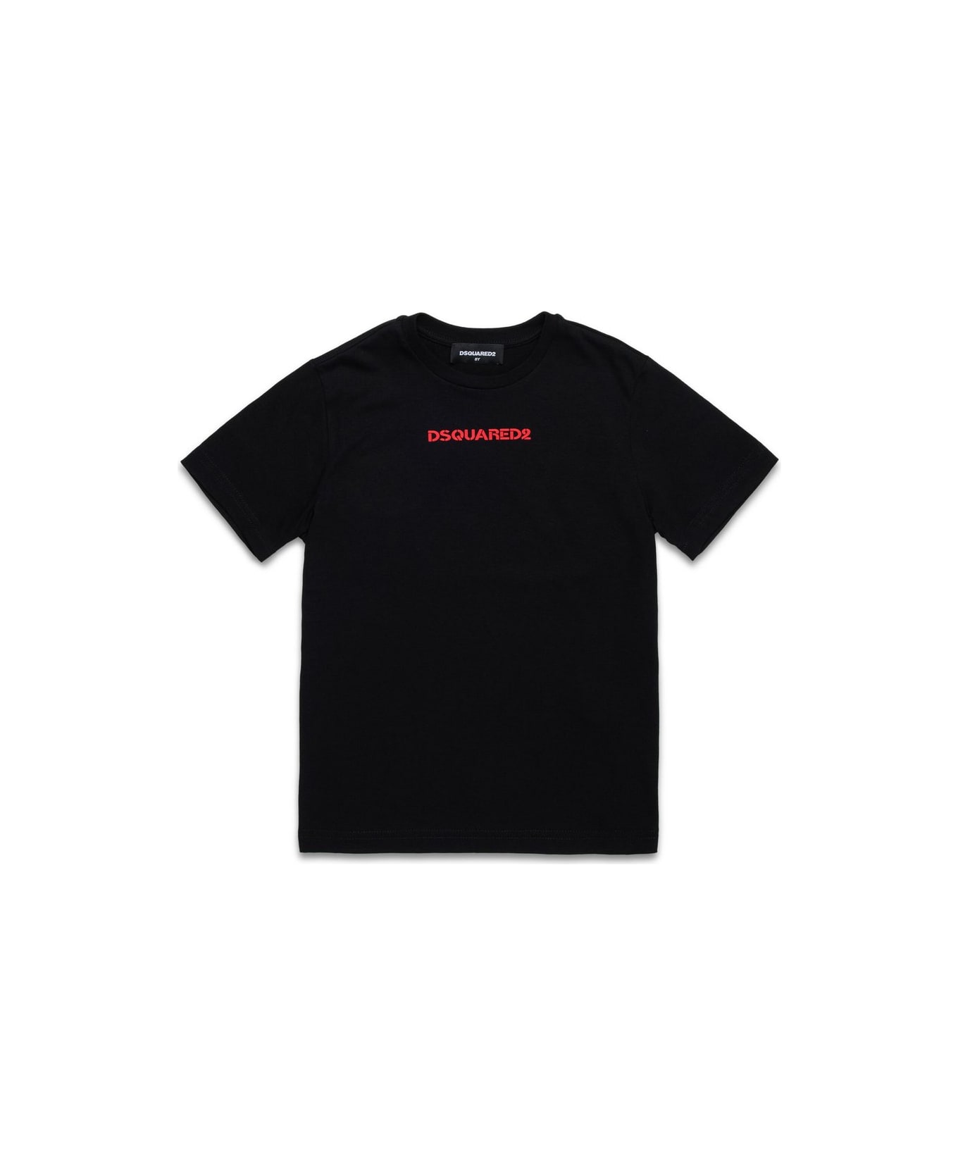 Dsquared2 Logo Detailed Crewneck T-shirt - Black