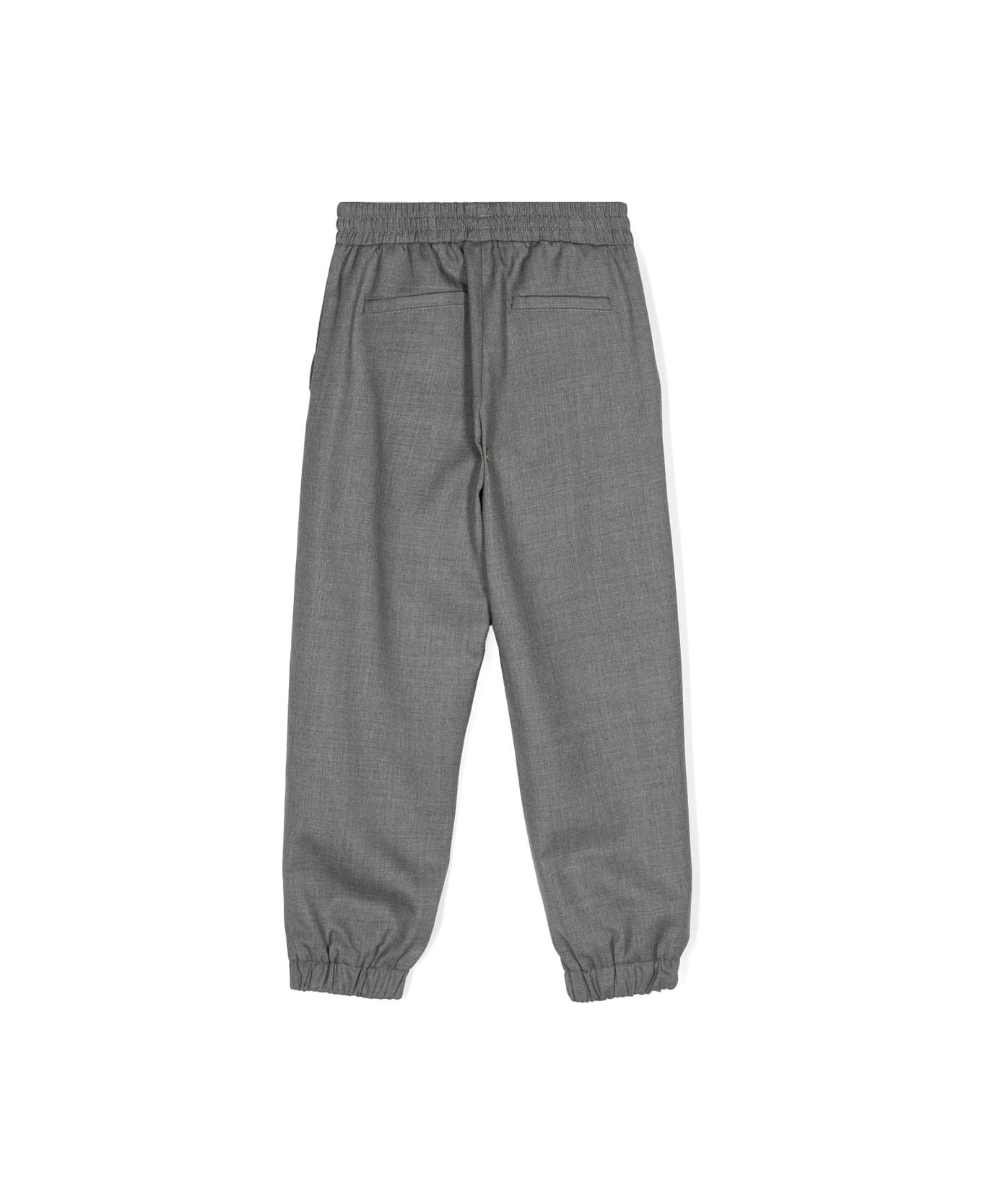 Balmain Pants With Logo - Grey