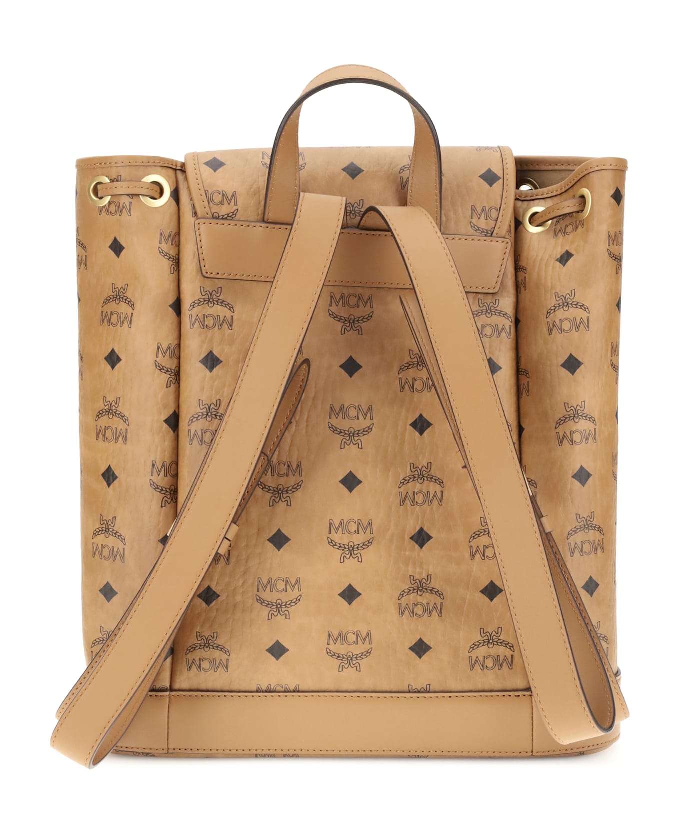 MCM Printed Canvas Backpack