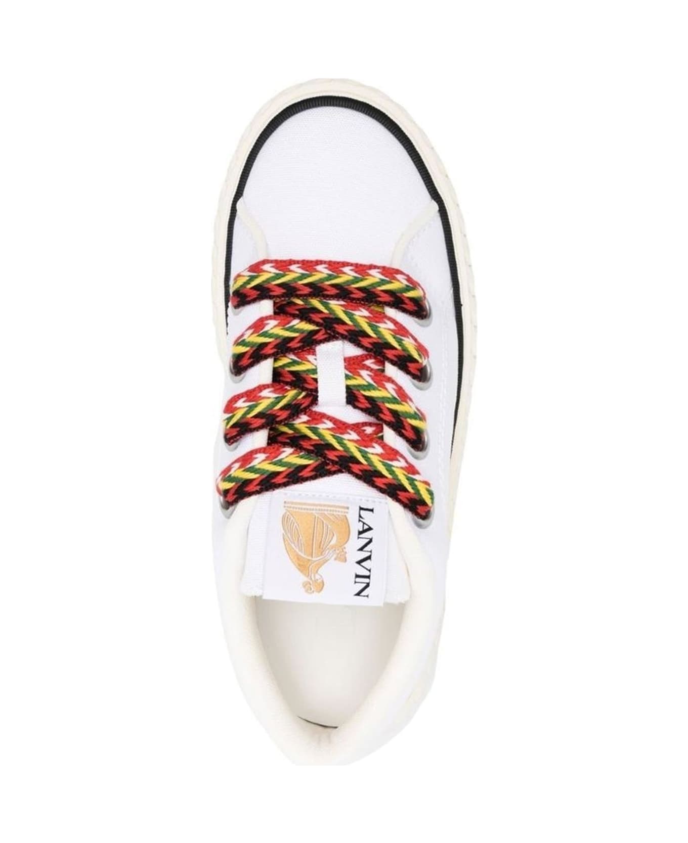 Lanvin Cotton Lace-up Sneakers - White