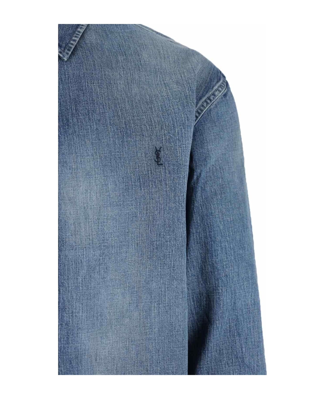 Saint Laurent 
cassandre
 Denim Shirt - Blue