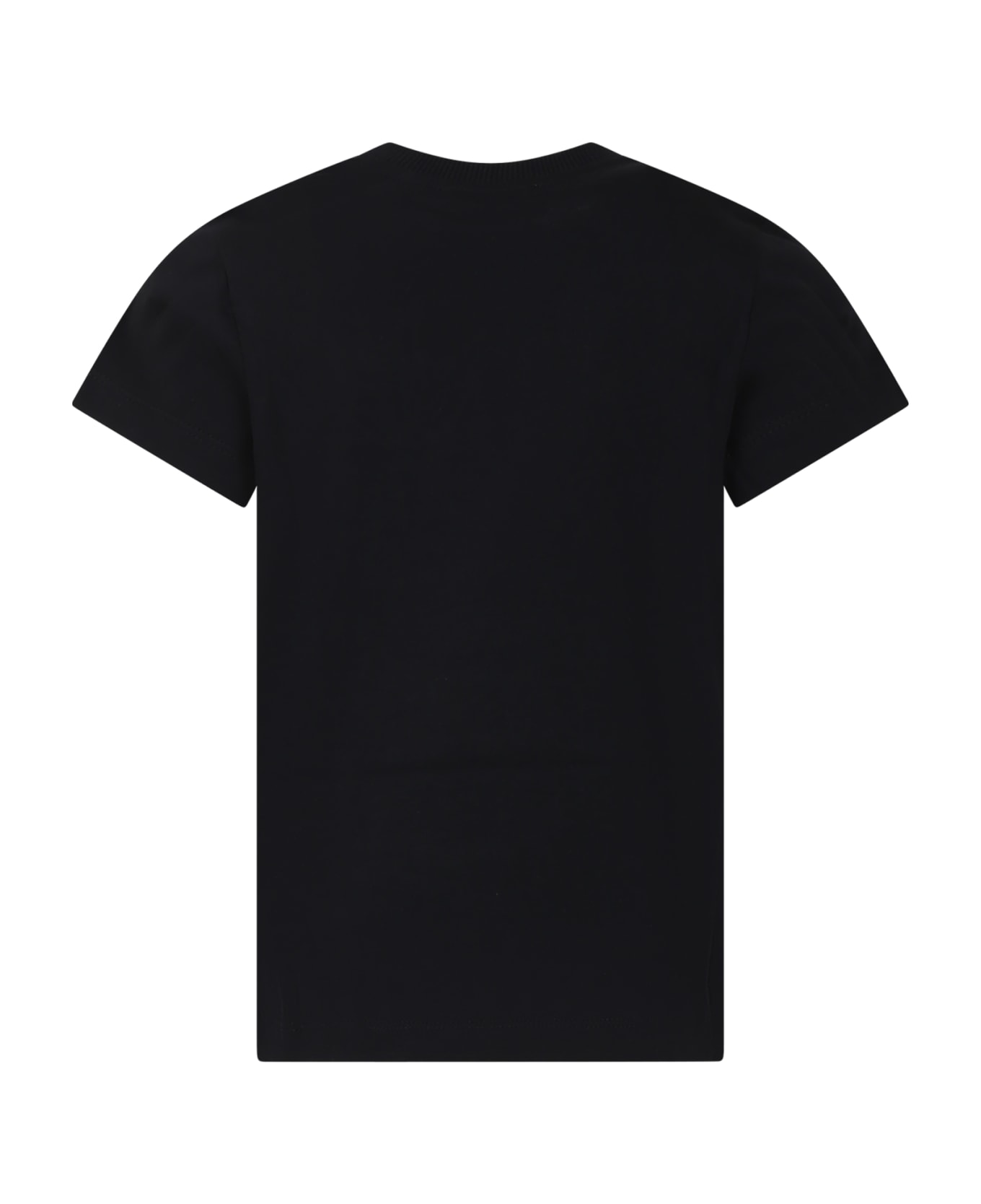 Moschino Black T-shirt For Kids With Teddy Bears Print - Black