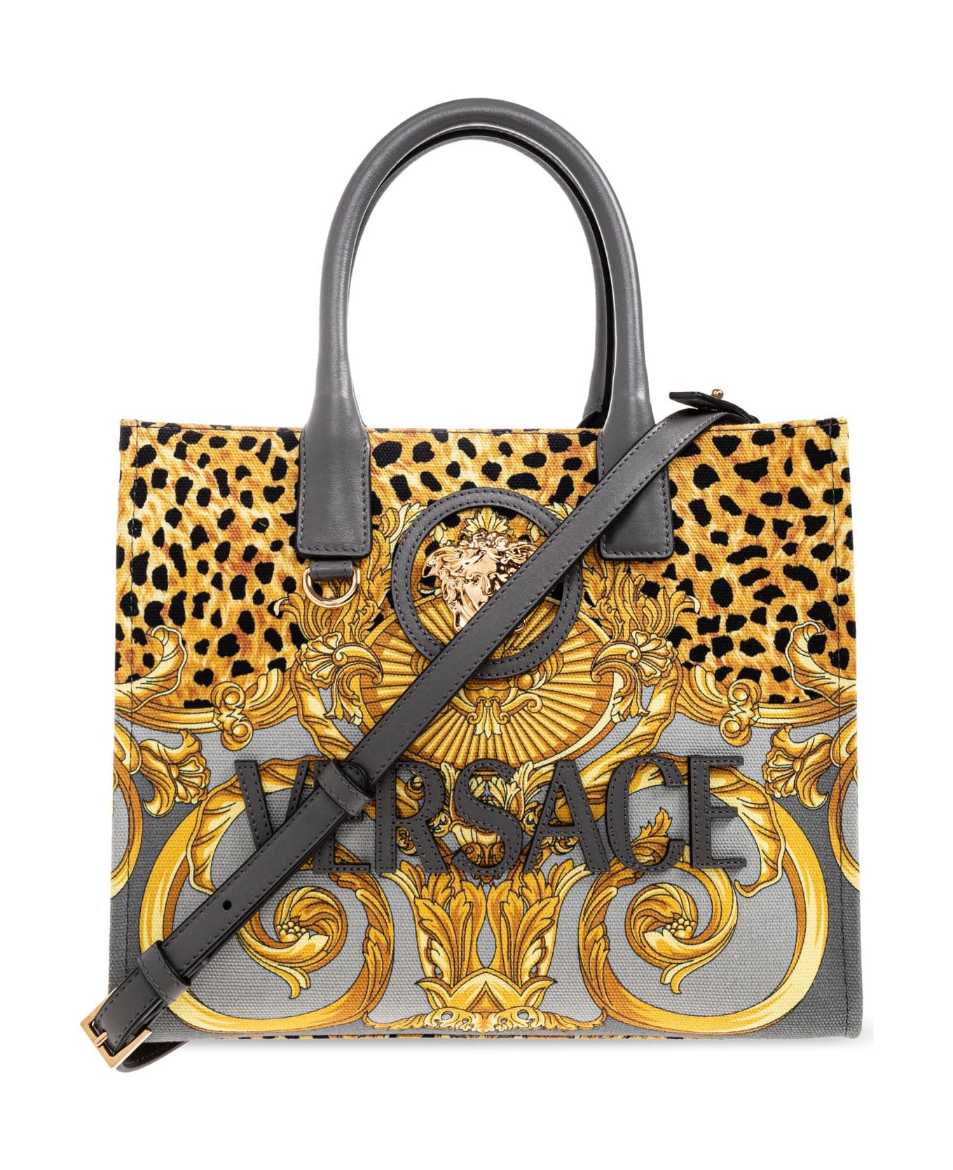 Versace Handbag `la Medusa Small
 - GOLD/GREY
