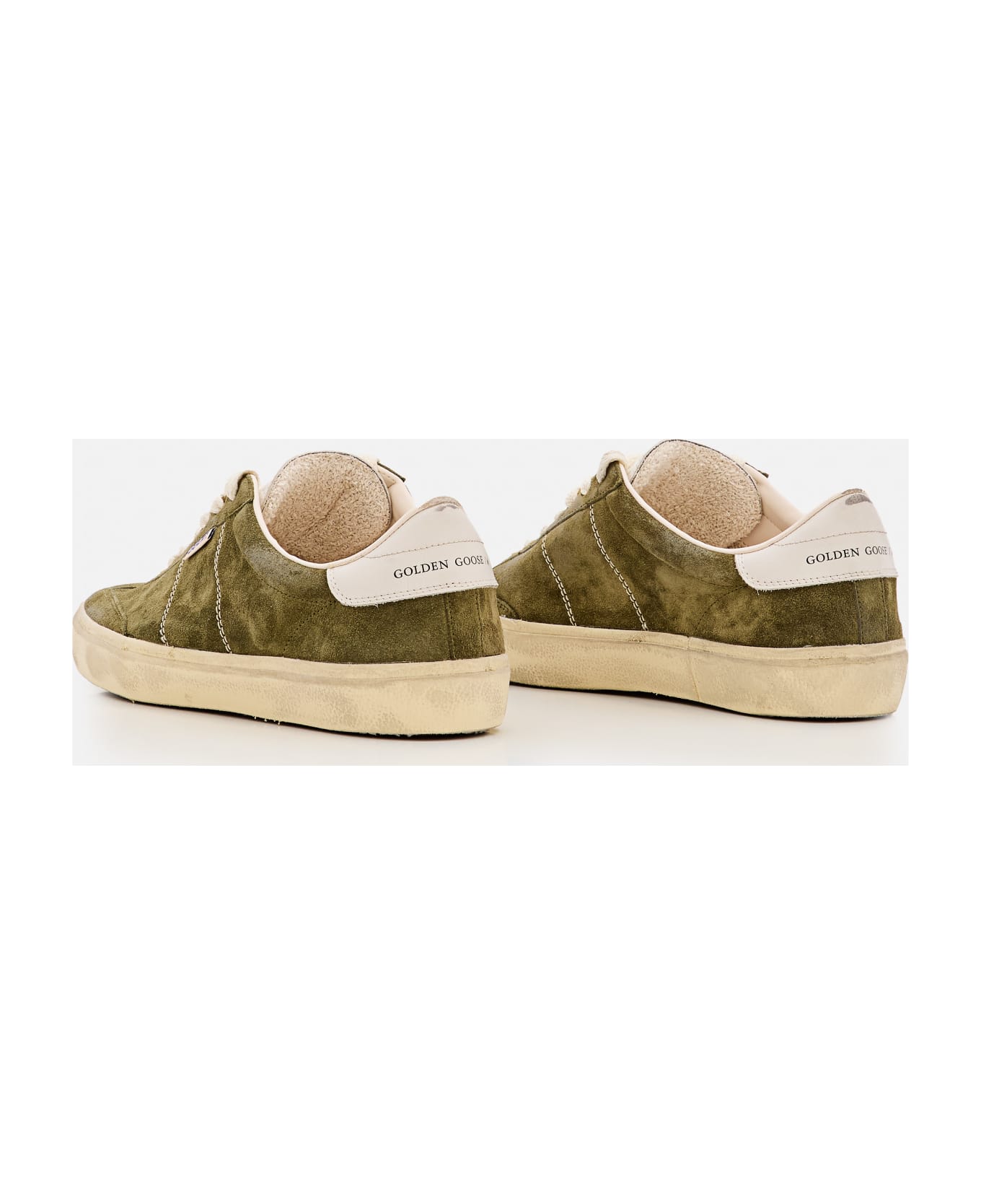 Golden Goose Soul-star Suede Upper Hf Leather Tongue Leather Heel - Green