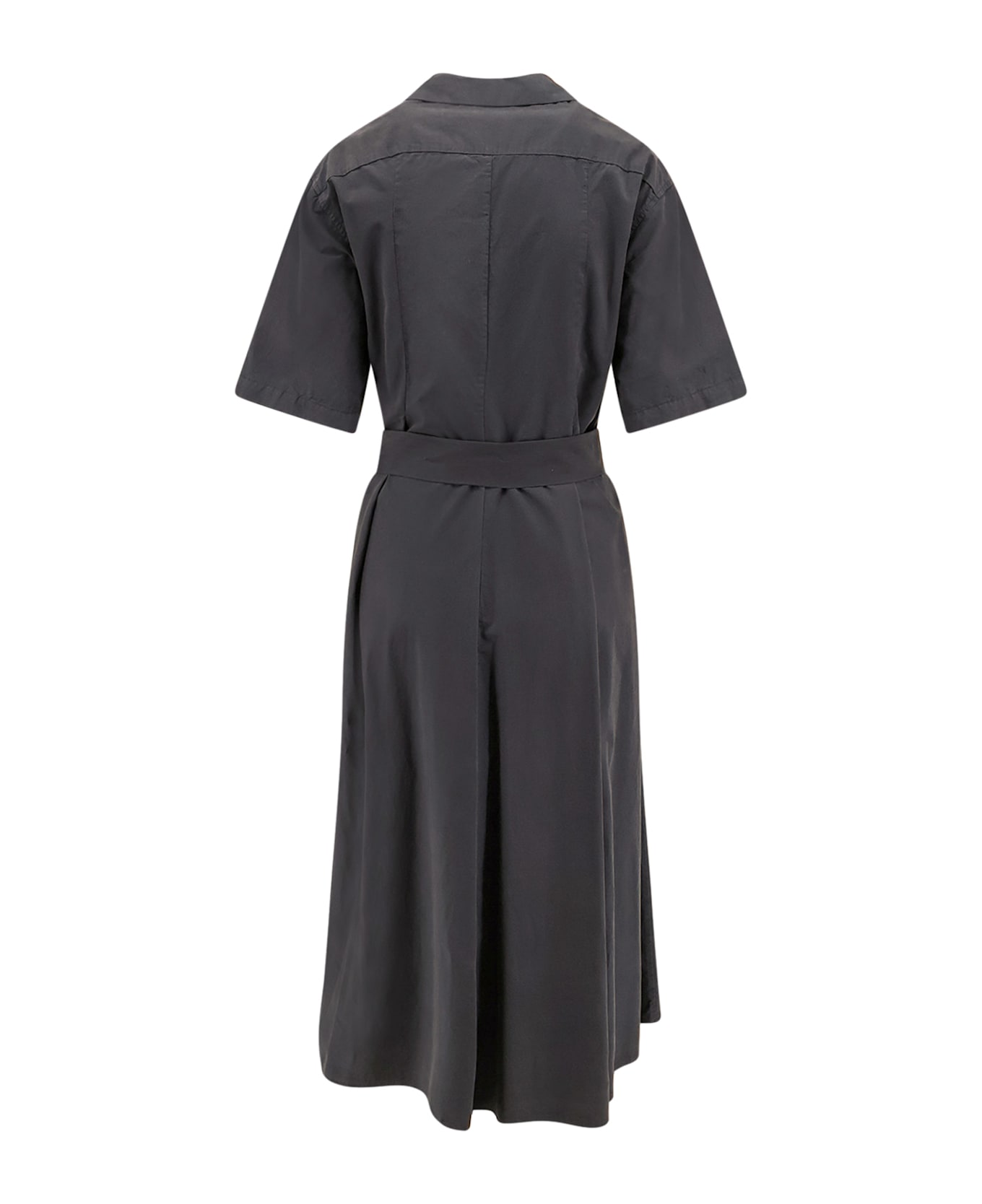 Aspesi Midi Chemisier Cotton Dress - Brown