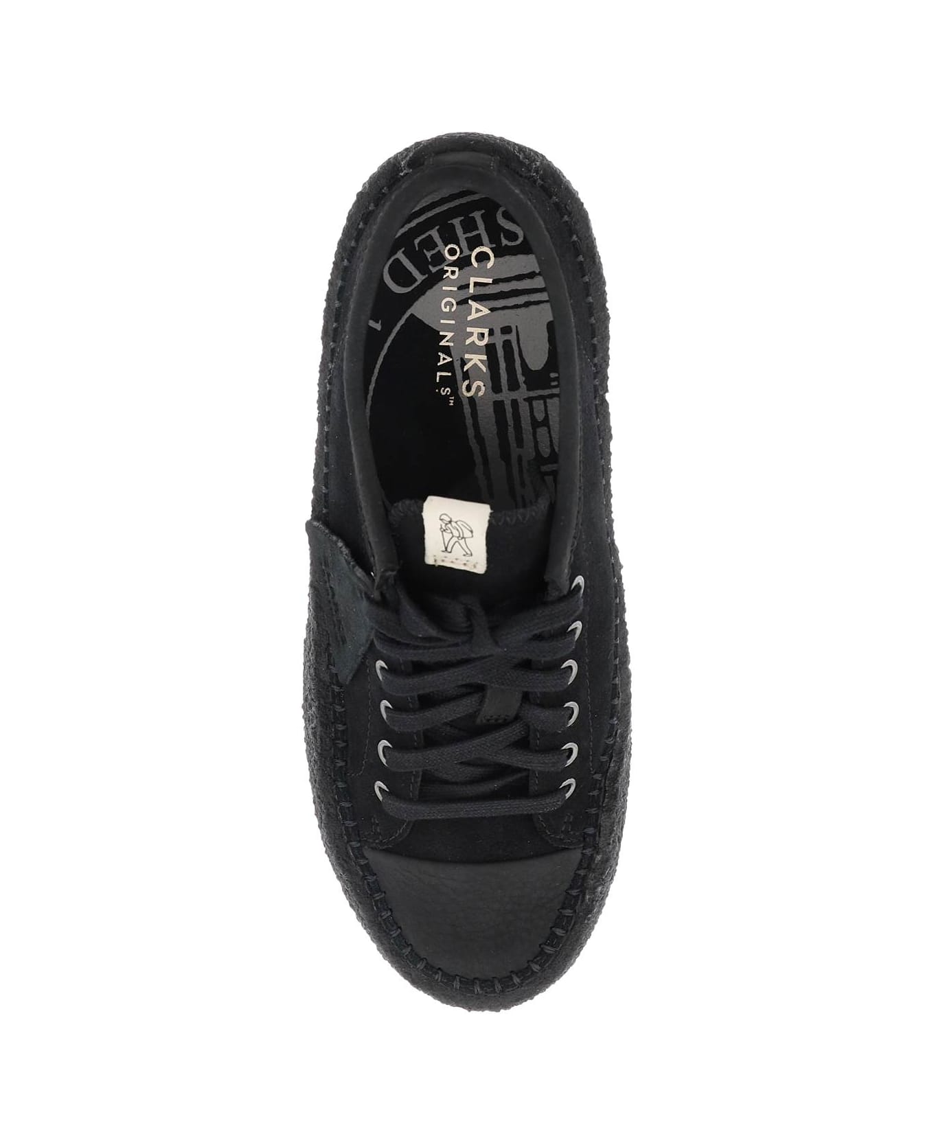 Clarks Suede Leather 'caravan' Sneakers - BLACK (Black)