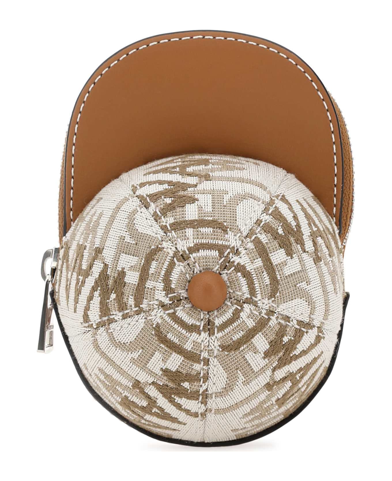 J.W. Anderson Two-tone Canvas And Leather Nano Cap Crossbody Bag - NATURALPECAN ショルダーバッグ