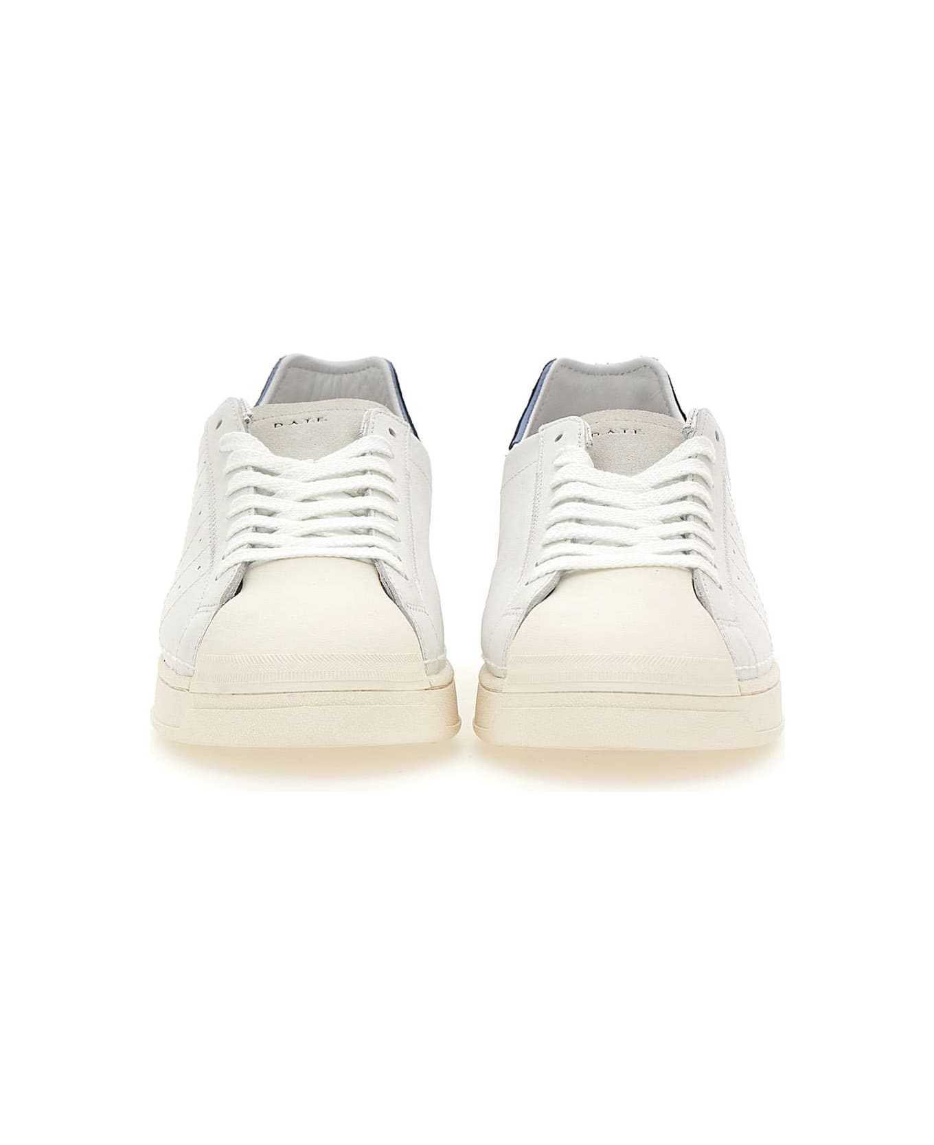 D.A.T.E. "base Calf" Leather Sneakers - WHITE-BLUE スニーカー