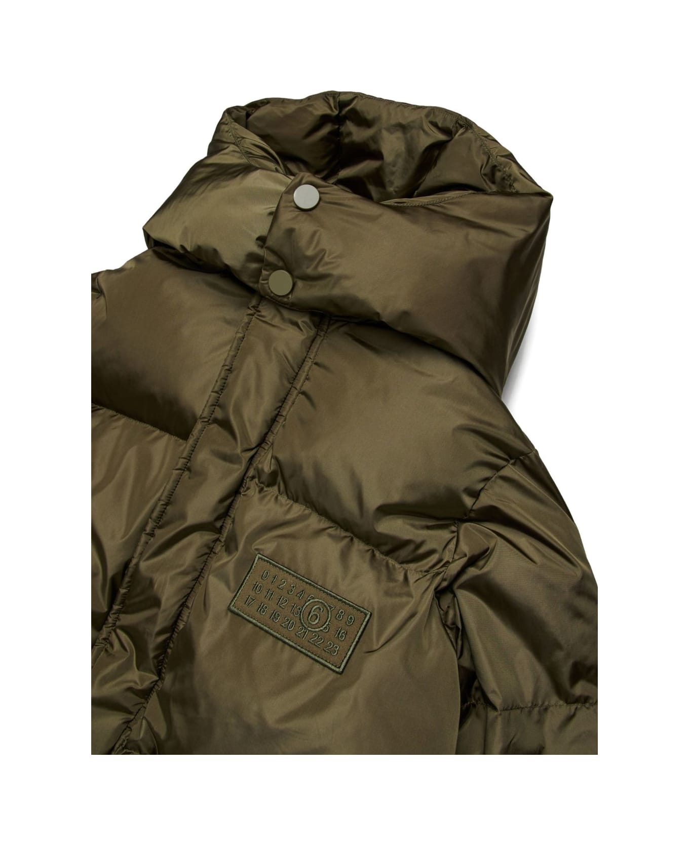 MM6 Maison Margiela Kids Coat With Logo Application - Green