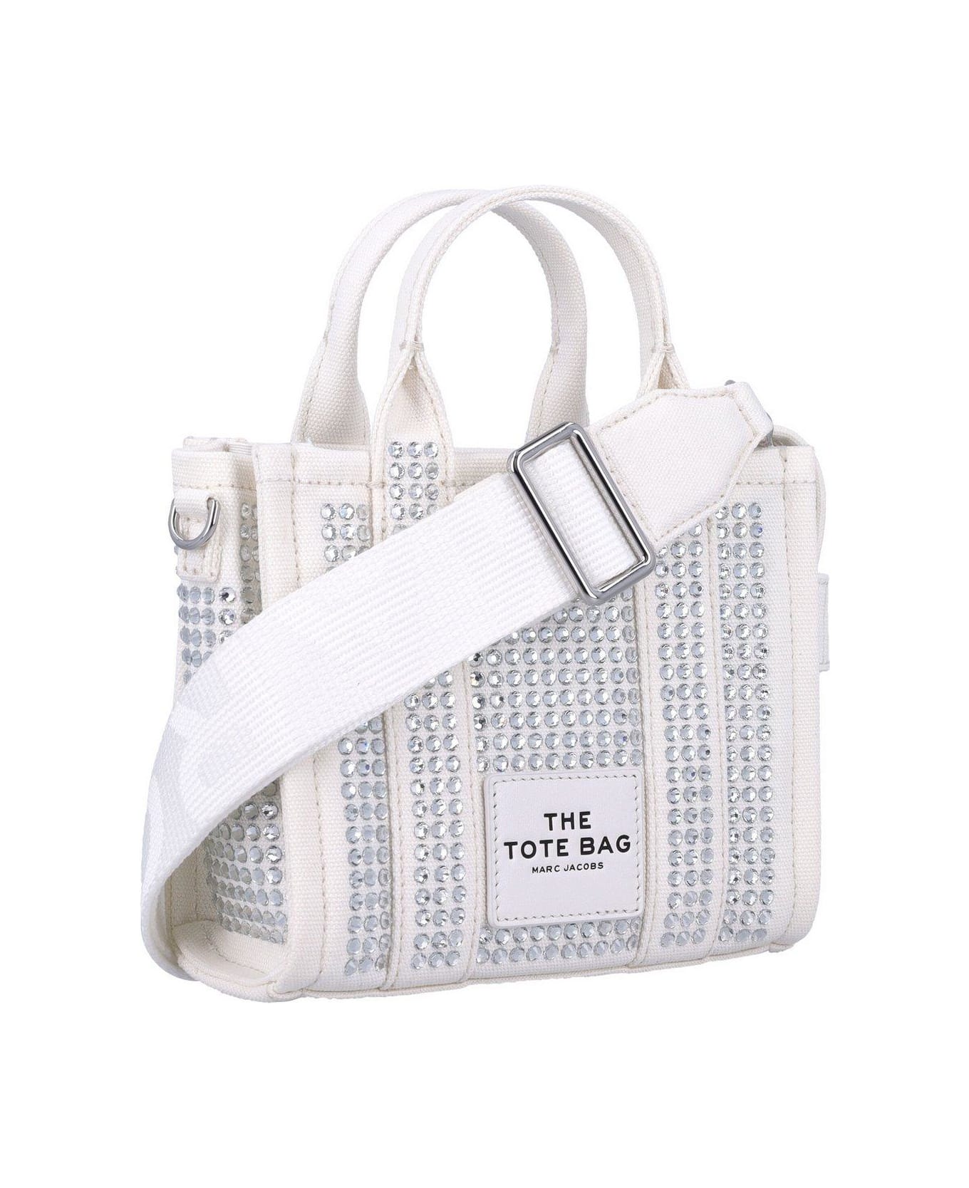 Marc Jacobs Embellished Mini Tote Bag - WHITE