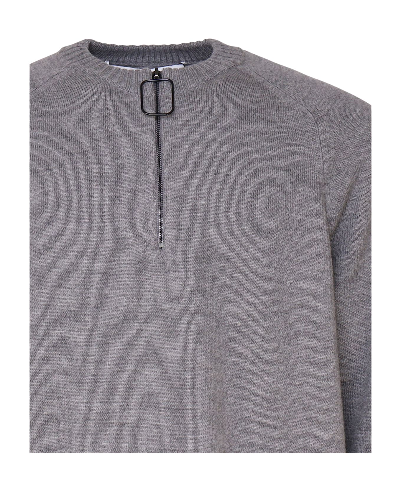 J.W. Anderson Raglan-sleeved Knitted Jumper - Grey