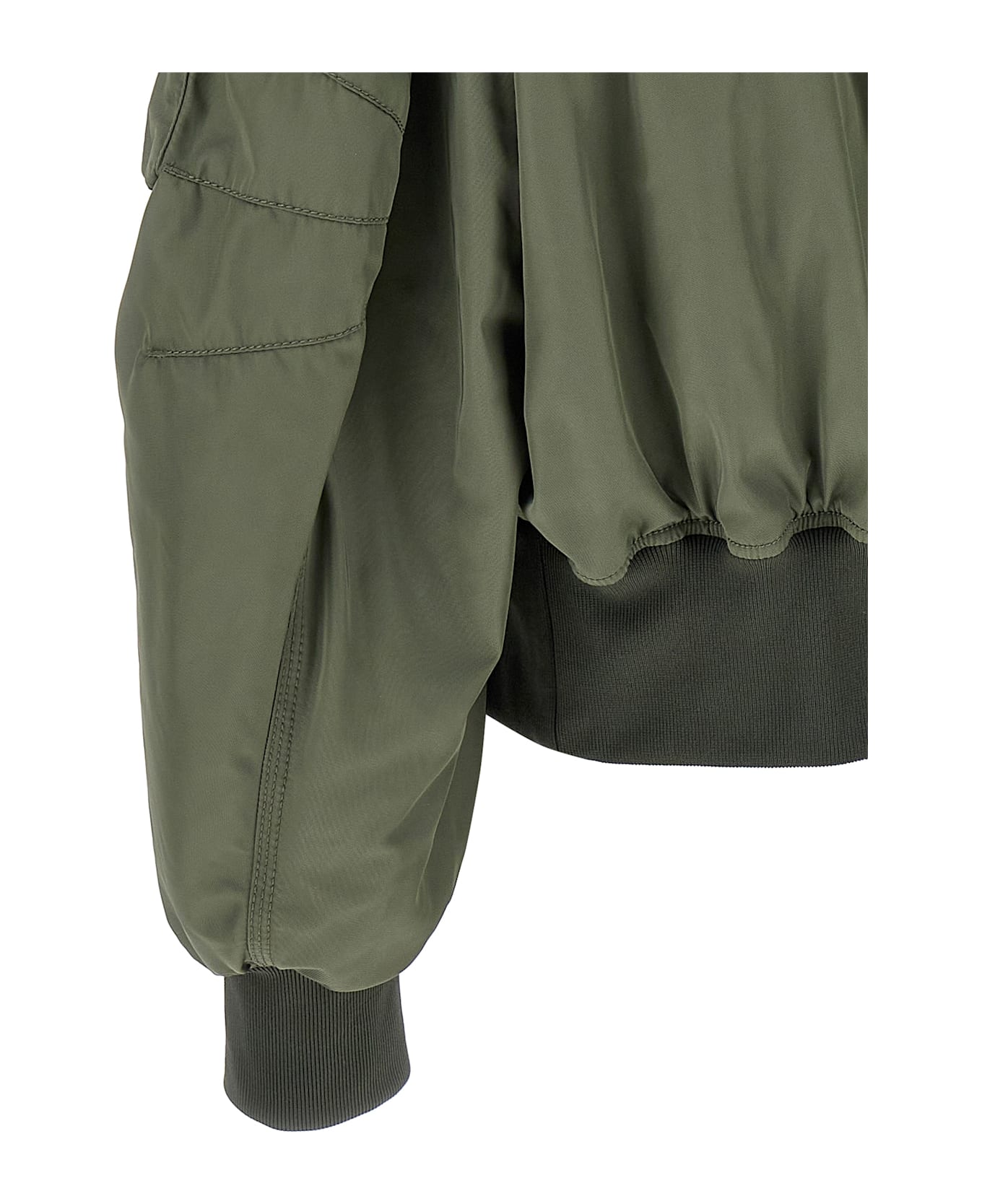 The Attico Nylon Bomber Jacket - Green