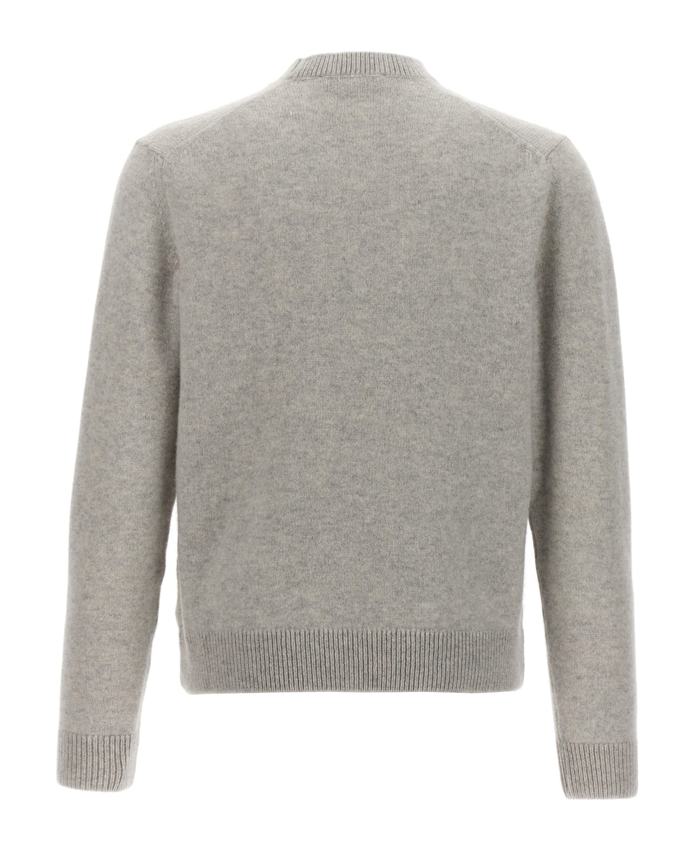 Maison Kitsuné 'baby Fox' Sweater - Light Grey Melange