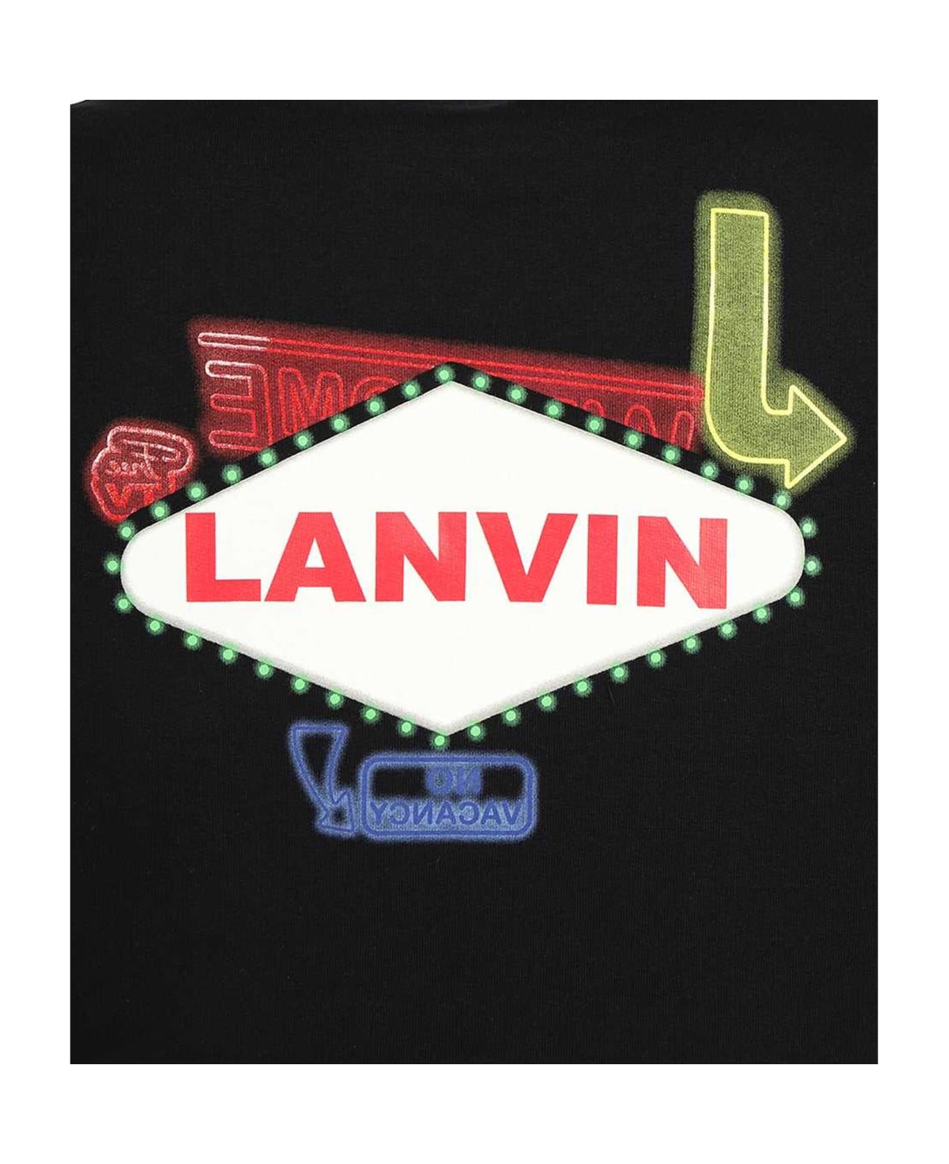 Lanvin Printed Hooded Sweatshirt - Black フリース