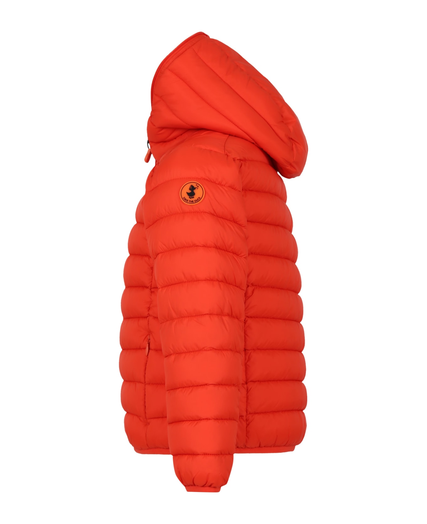 Save the Duck Red Dony Down Jacket For Boy With Logo - Red