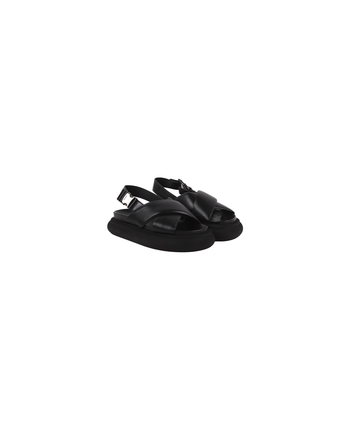 Moncler Solarisse Nappa Leather Sandal - Black サンダル