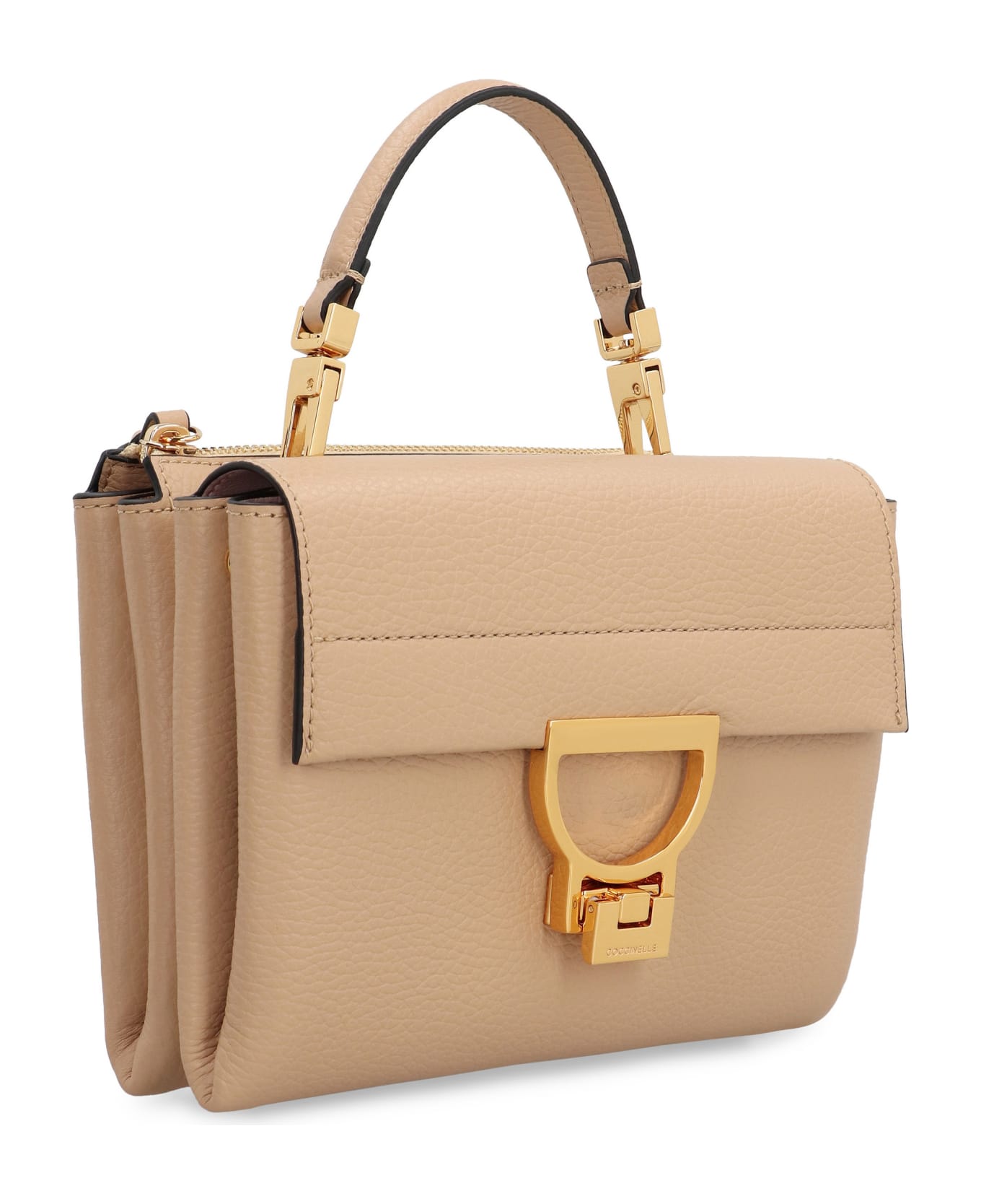 Coccinelle Arlettis Leather Handbag - Beige トートバッグ