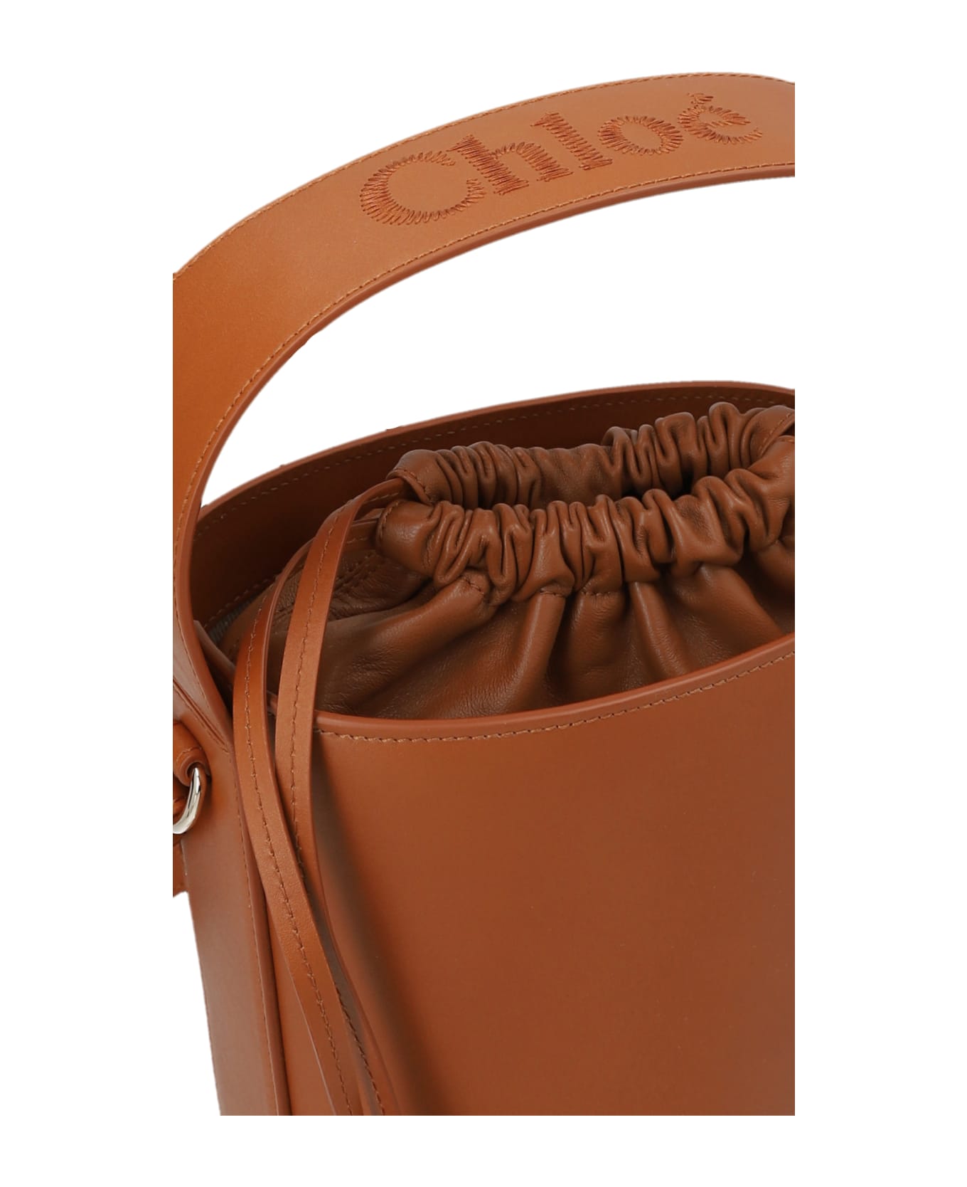 Chloé Leather Bucket Bag - Brown