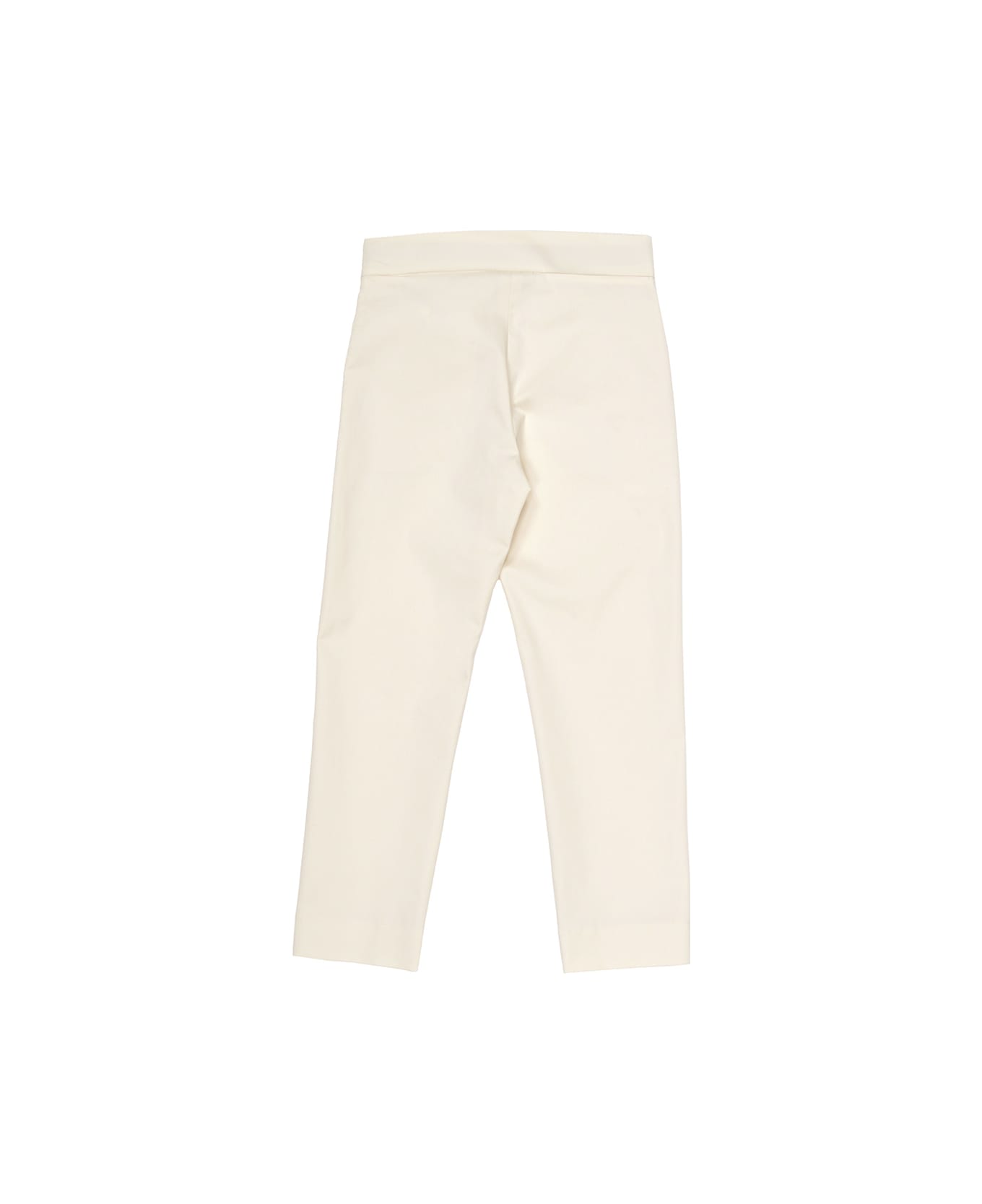 Fendi Beige Tapered Trousers With Back Logo - Brown