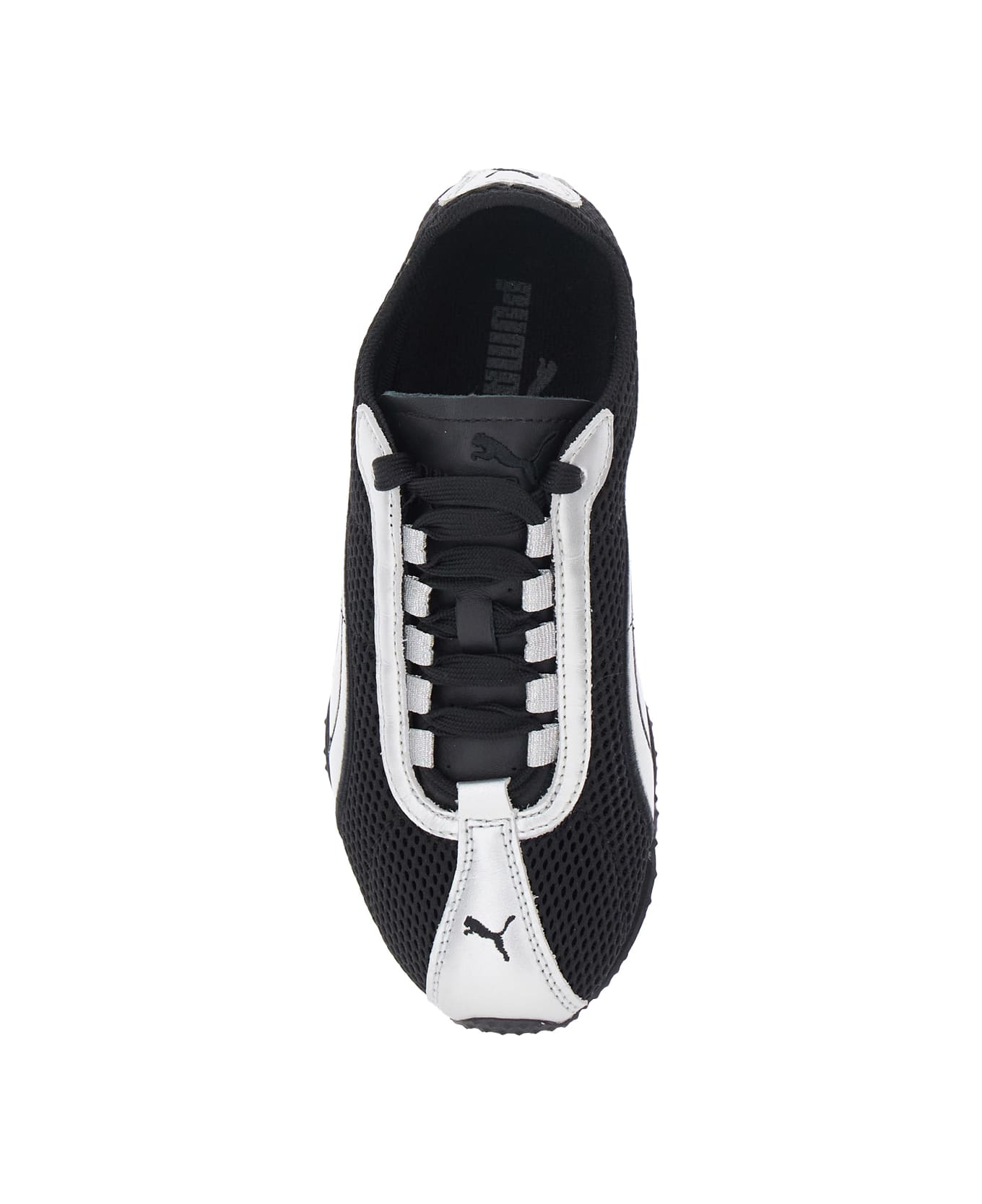 Puma 'h-street Og' Black Low Top Perforated Sneakers With Maxi Logo On The Tongue In Tech Fabric Unisex - Black