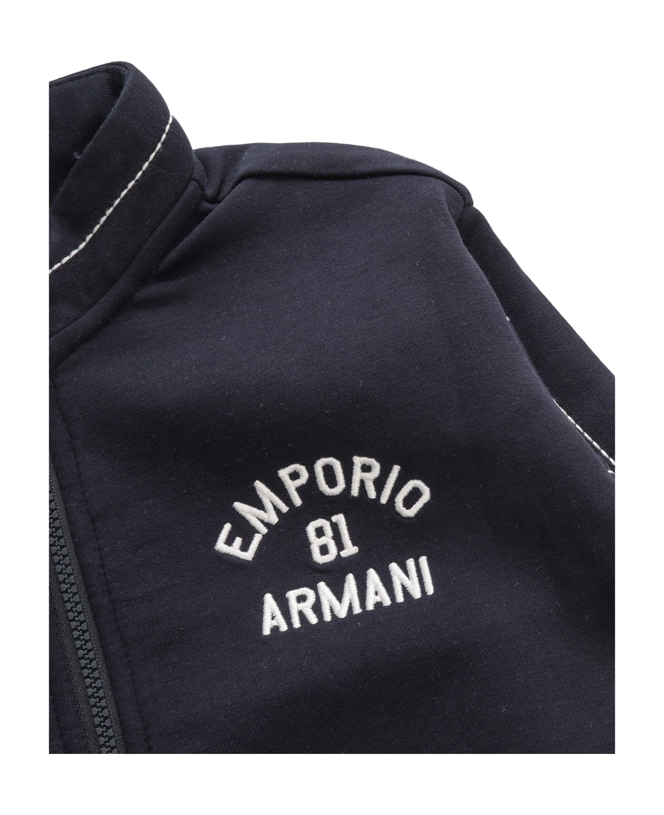 Emporio Armani Zip Sweatshirt - BLUE ニットウェア＆スウェットシャツ