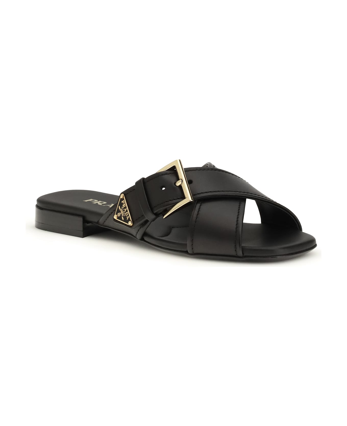 Prada Leather Sandals - Nero