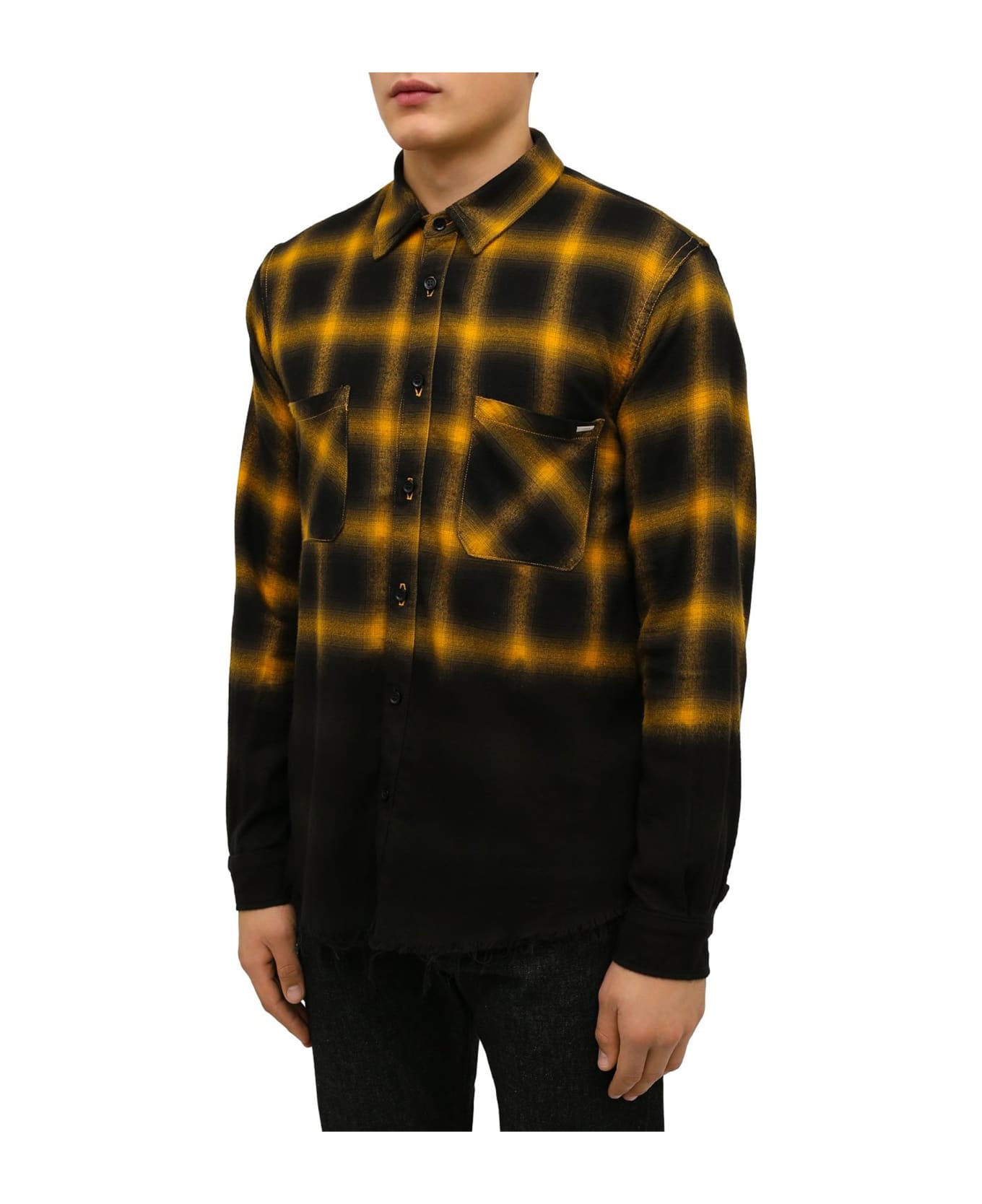AMIRI Checked Flannel Padded Shirt - Black