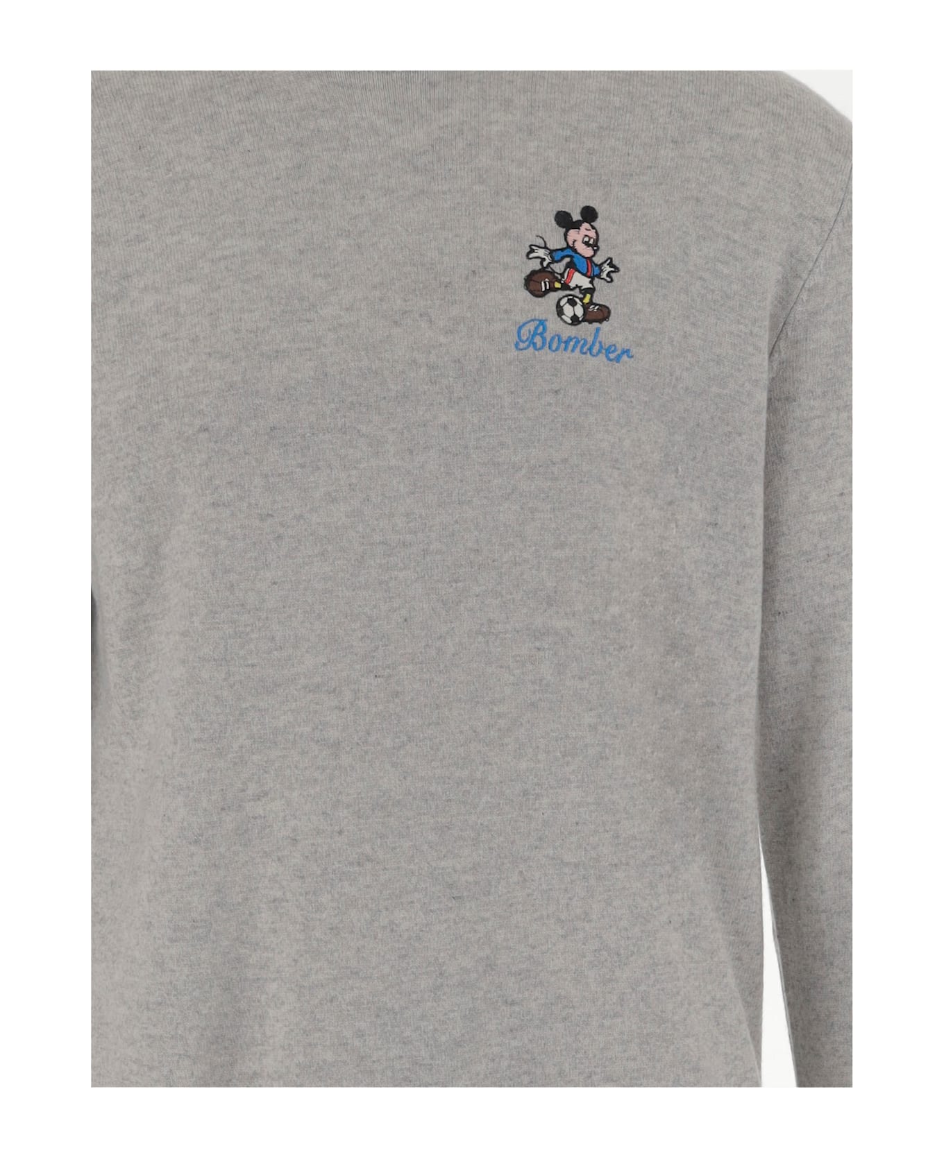 MC2 Saint Barth Wool Blend Pullover With Mickey Mouse - Grey