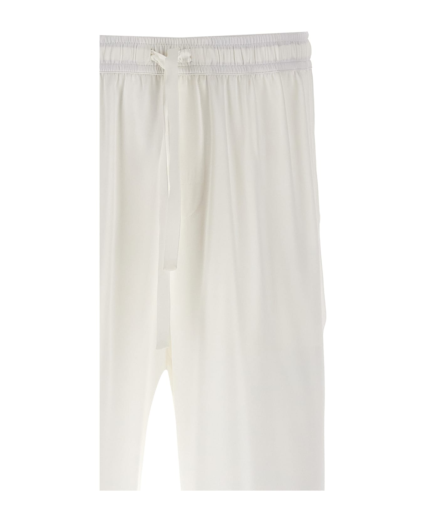 Dolce & Gabbana Silk Pants - White