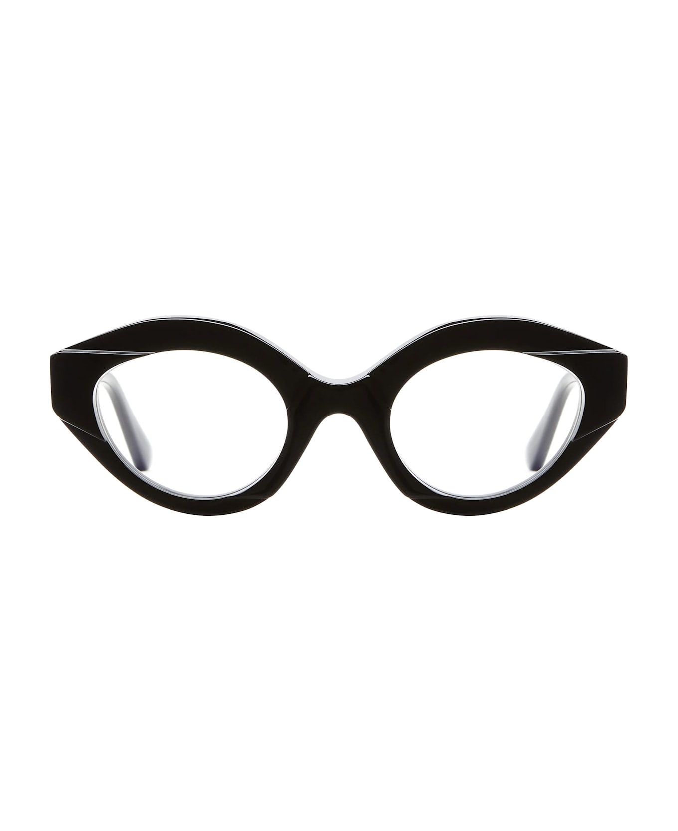 Kuboraum Mask K44 Bs - Black Shine Rx Glasses - Black
