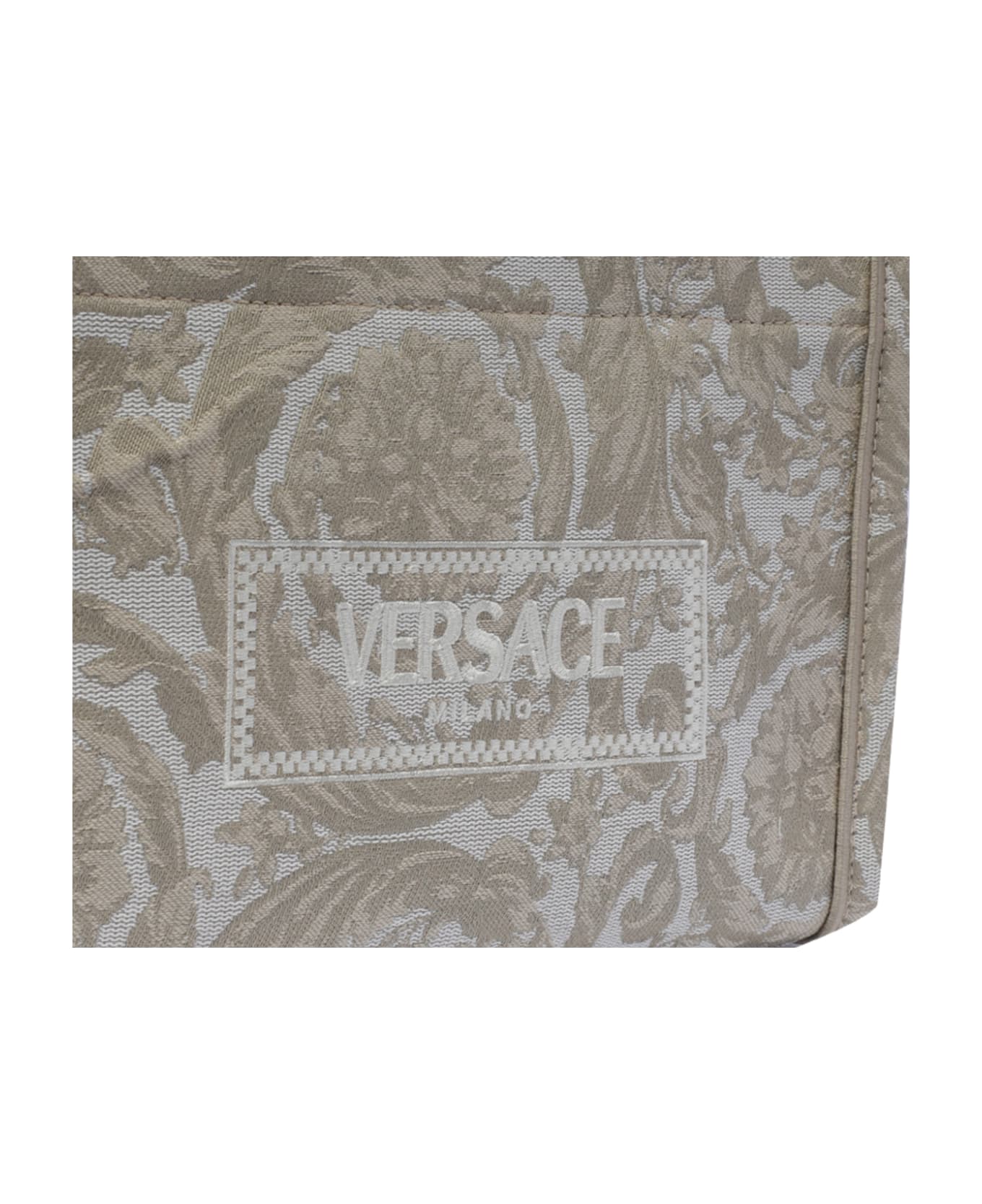 Versace Small Athena Barocco Shopper - Beige