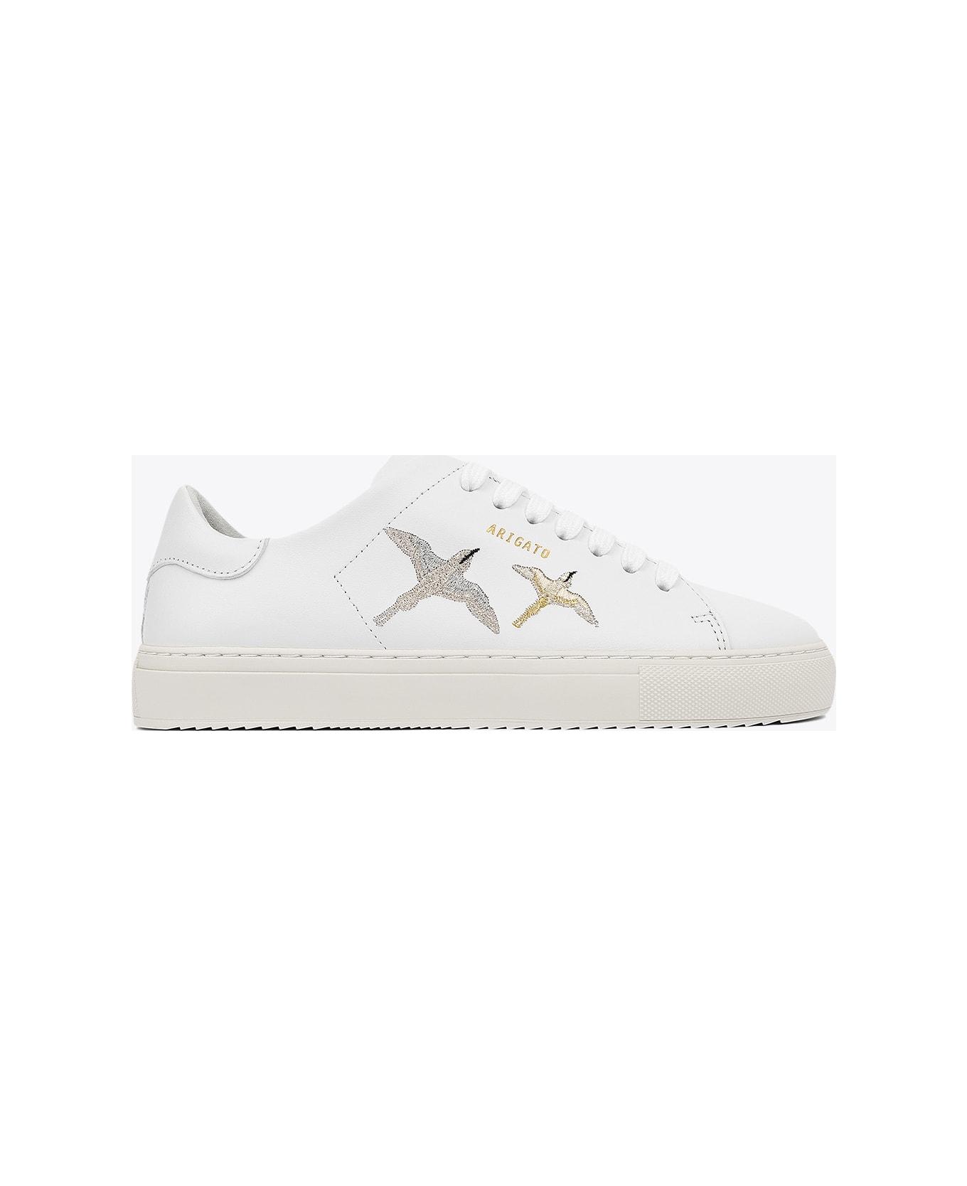 Axel Arigato Clean 90 Bee Bird White leather low snreaker with birds embroidery - Clean 90 Bee Bird - Bianco