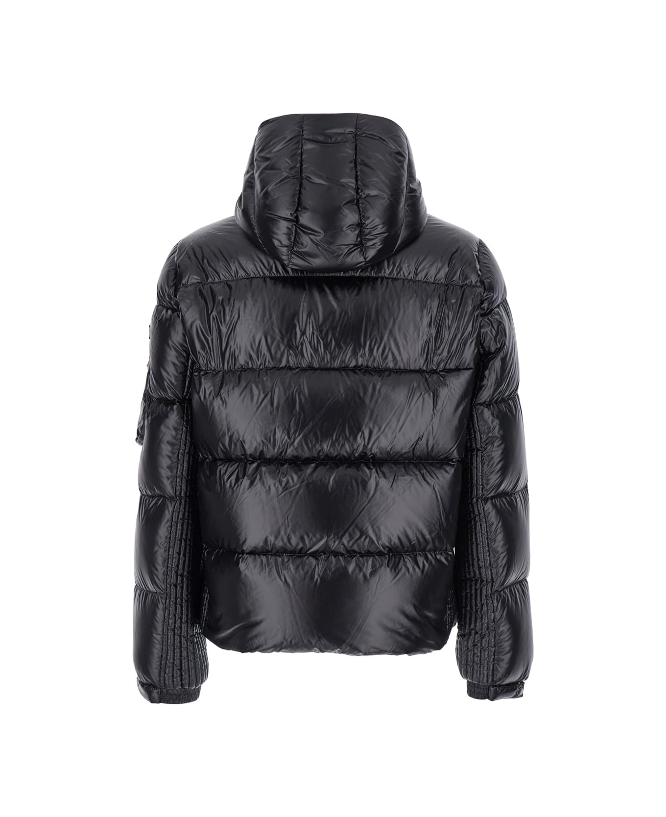 TATRAS 'belbo' Black Down Jacket With Hood And Logo Patch In Tech Fabric Man - Black