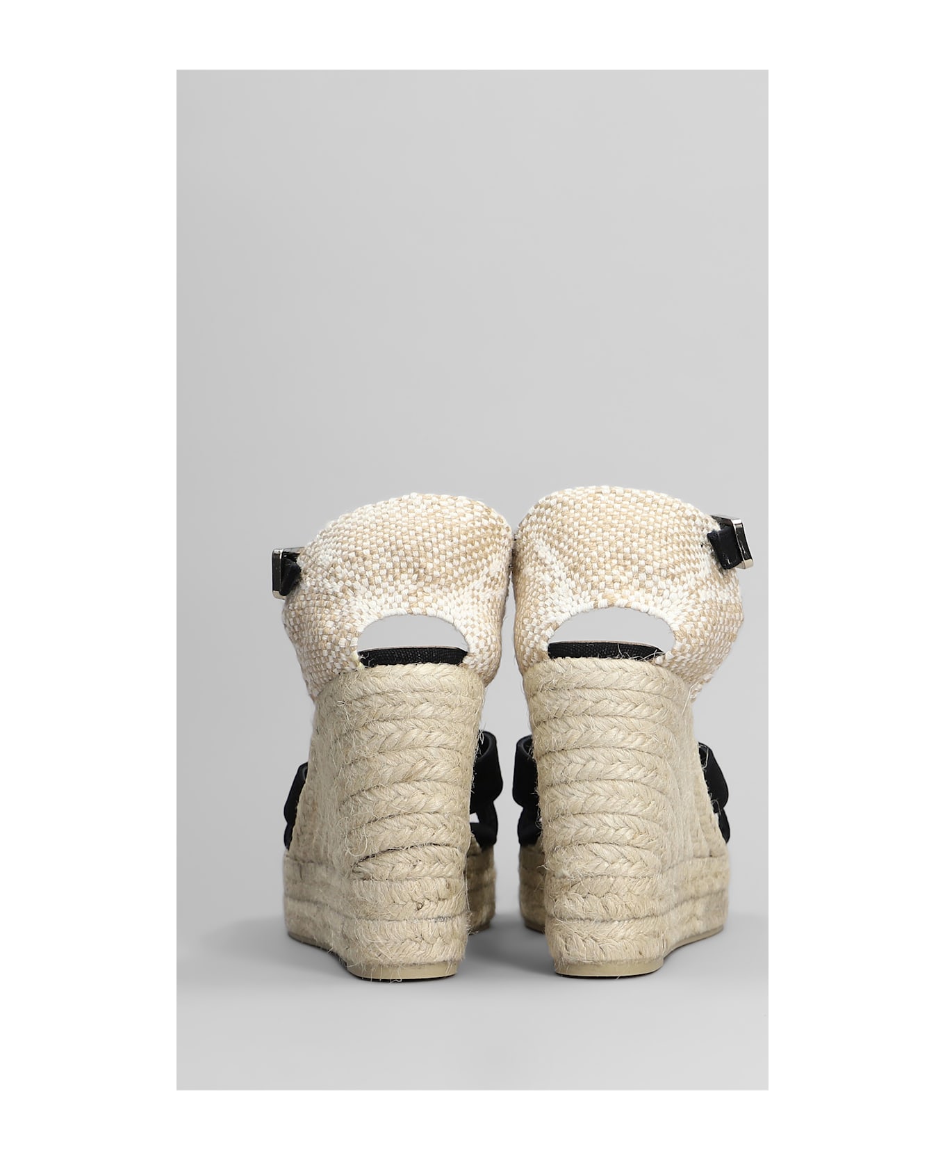 Castañer Bruna-8ed-001 Wedges In Black Canvas - black