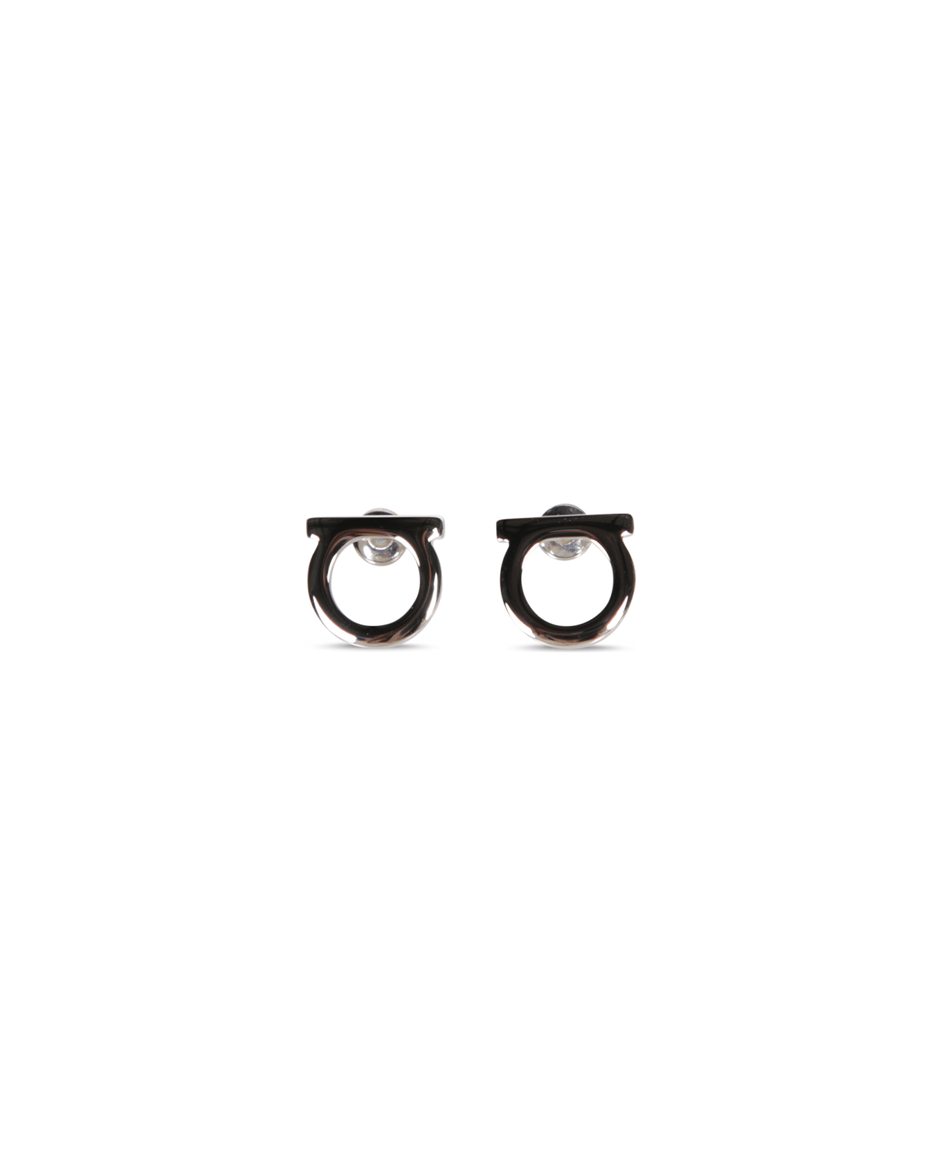 Ferragamo Silver Hook Stud Earrings - Metallic