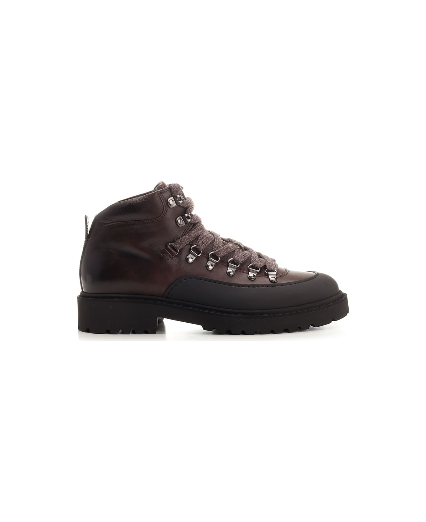 Doucal's Ebony Leather Ankle Boot - Testa di moro