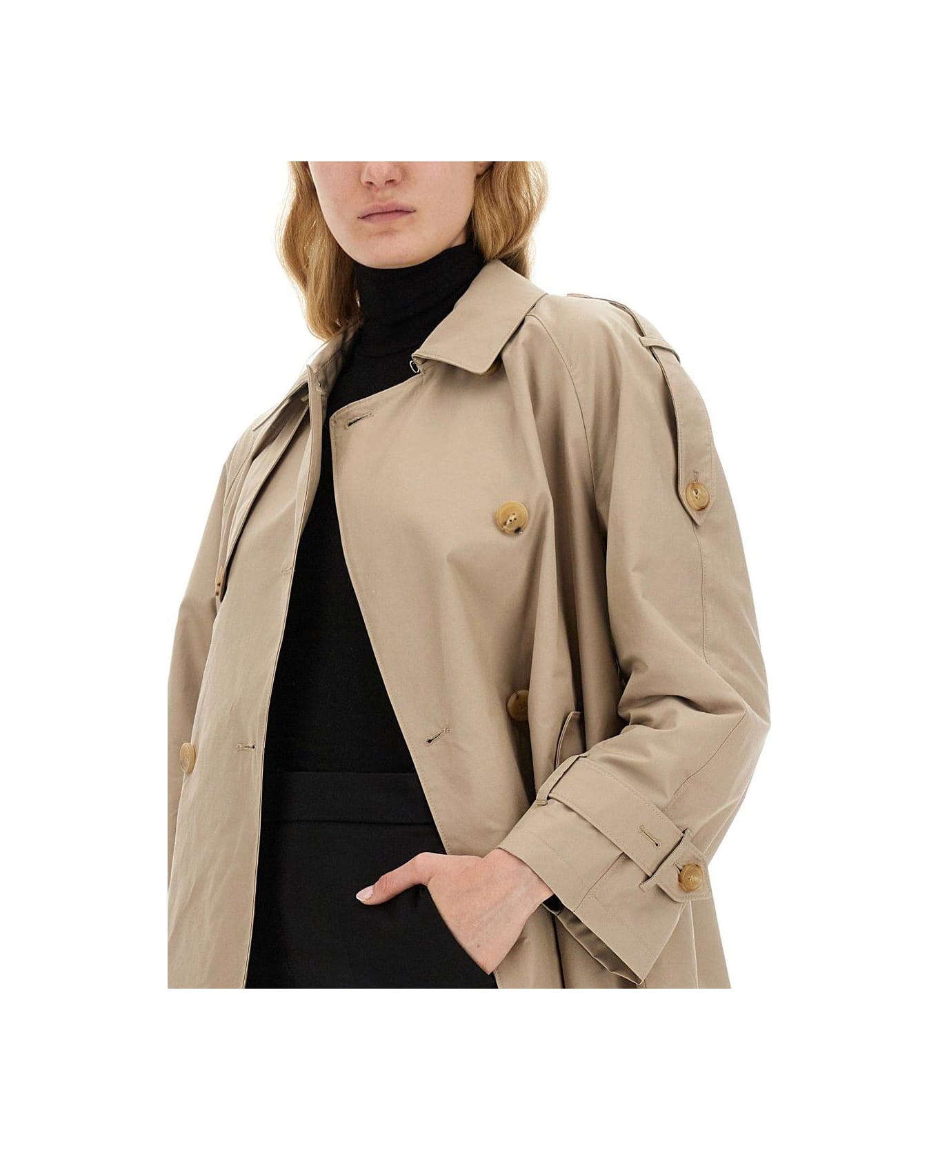 Max Mara The Cube Double-breasted Trench Coat - Rich Beige
