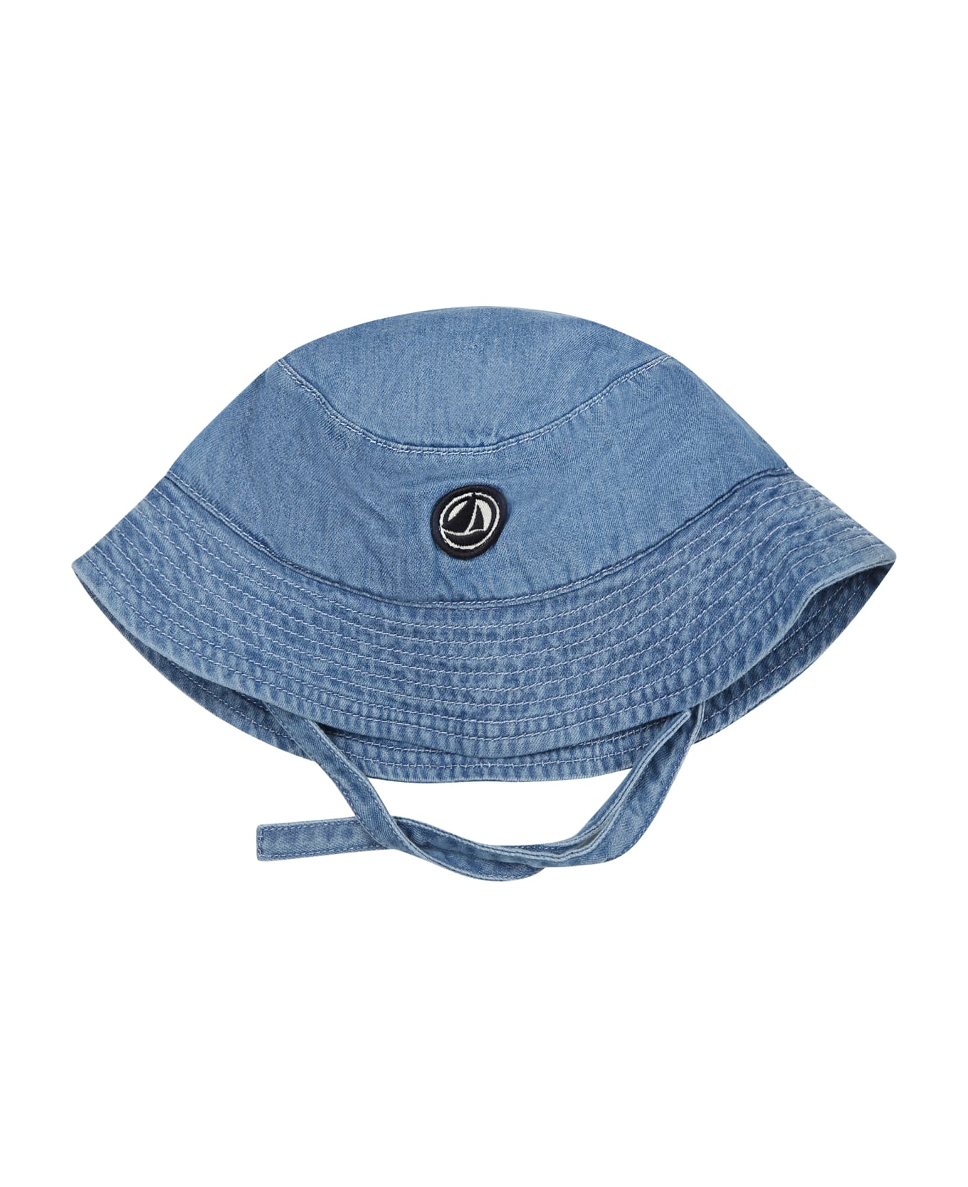 Petit Bateau Blue Cloche For Baby Girl With Logo - Denim アクセサリー＆ギフト