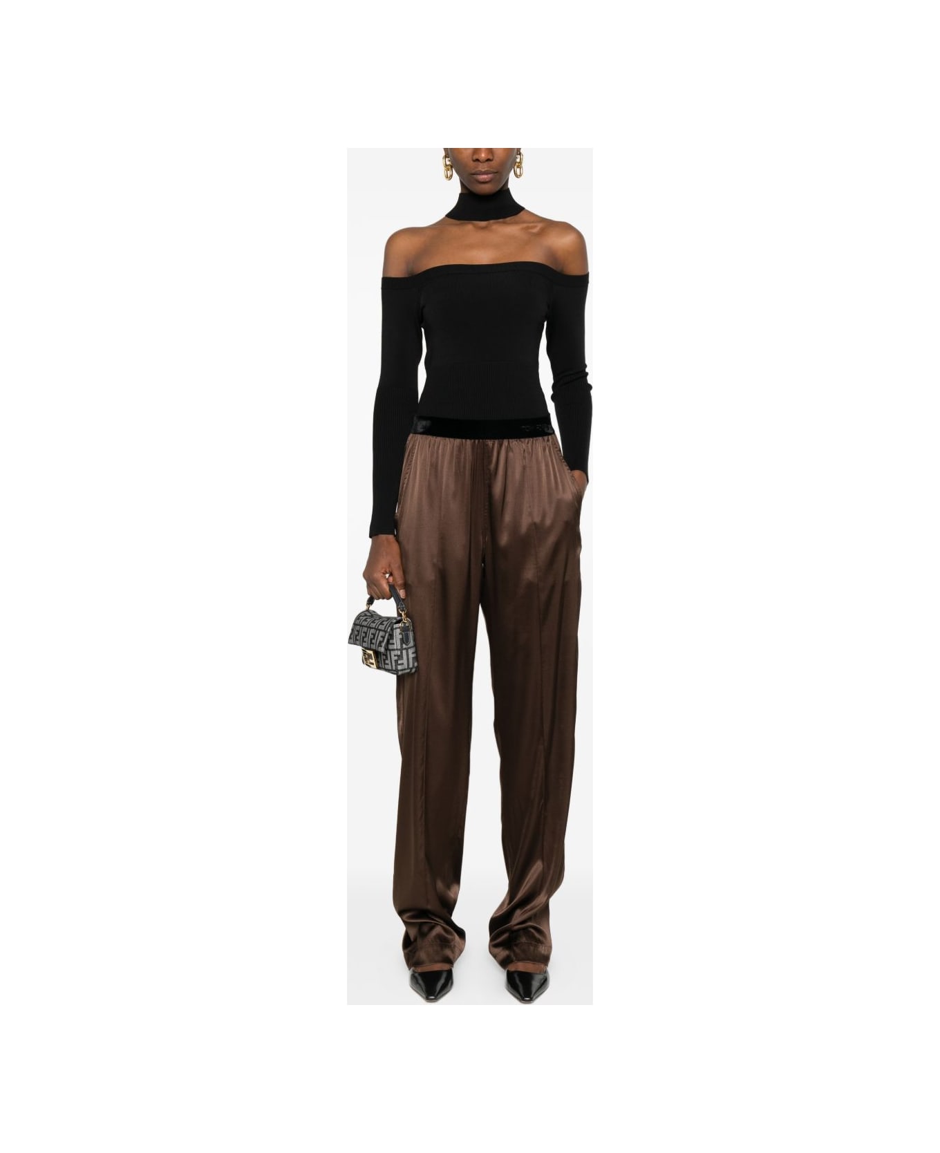 Tom Ford Pajama Silk Trousers - Brown