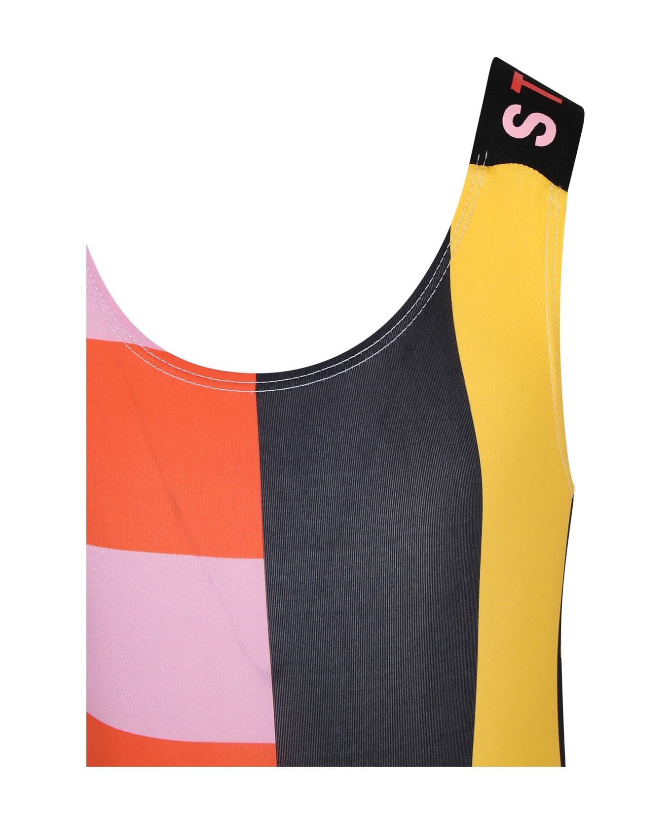 Stella McCartney Kids Multicolor Swimsuit For Girl With Logo - Multicolor